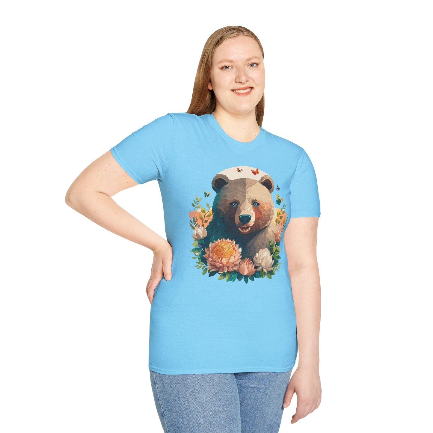 Bear T Shirt Unisex Teddy Bear Shirt Softstyle 100 Percent Ring Spun Cotton Tee Essentials