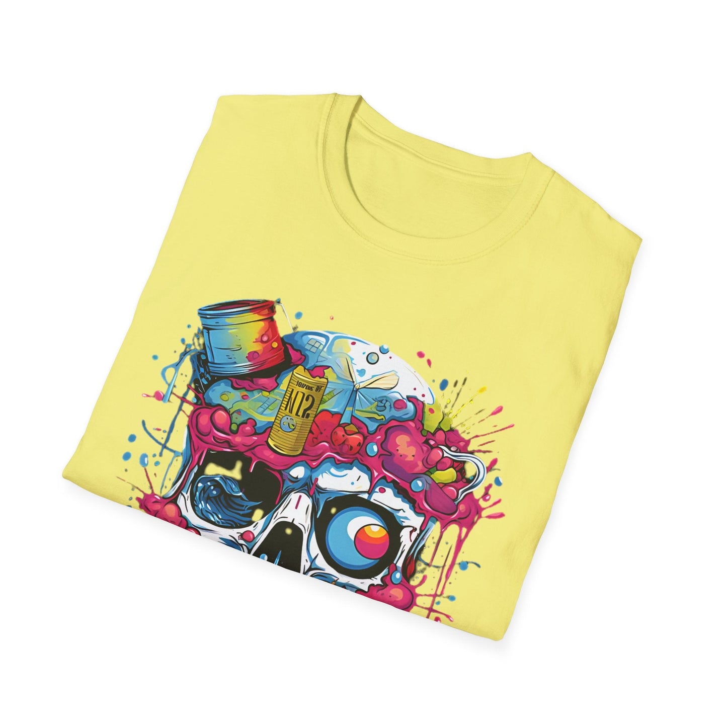 Skull Graphic Tee Shirt Unisex Skeleton Shirt Softstyle Cotton Comfort Everyday Wear Durable