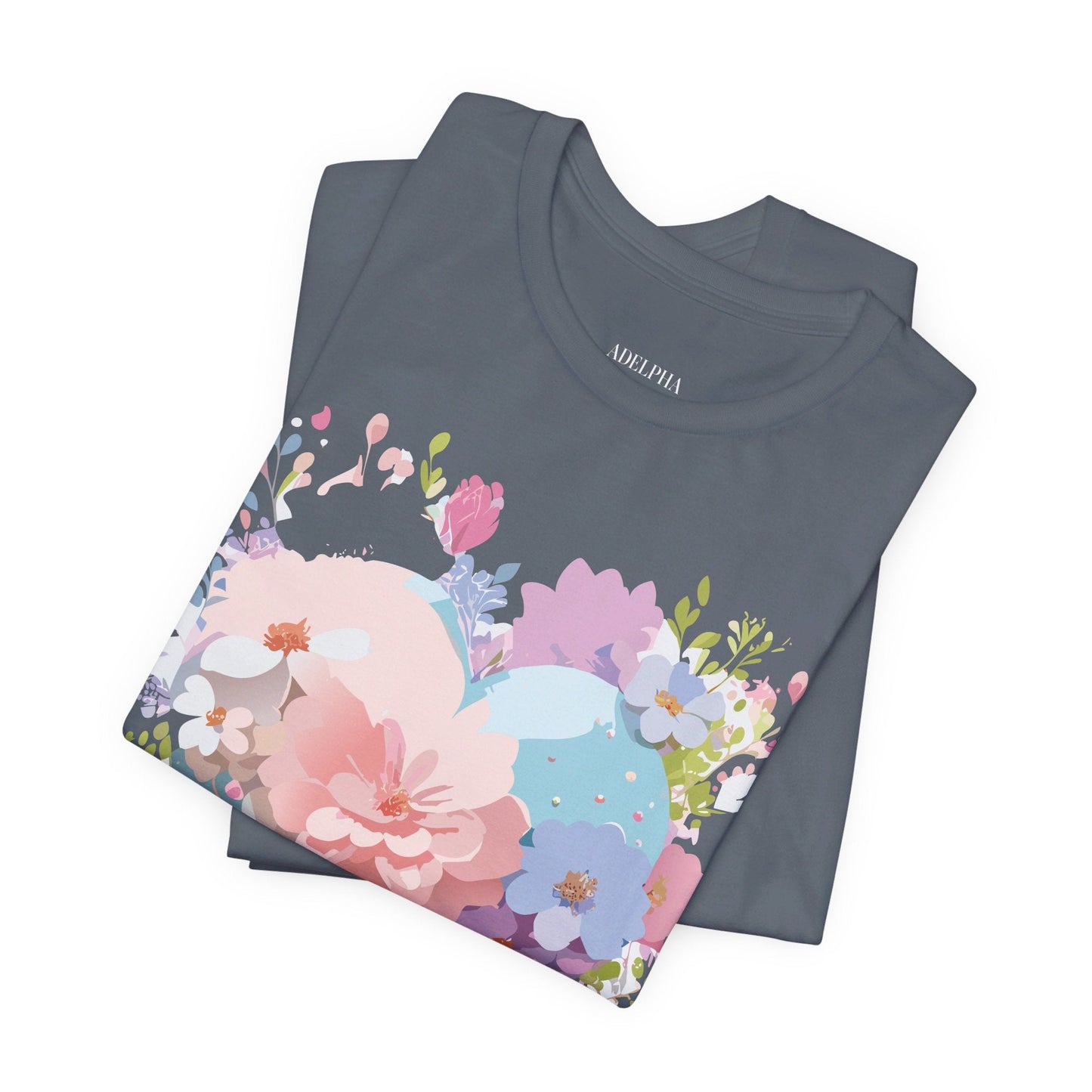 Valentine Day Graphic Unisex 100 Cotton Vintage Artwork with Love and Flower Design Tee 32