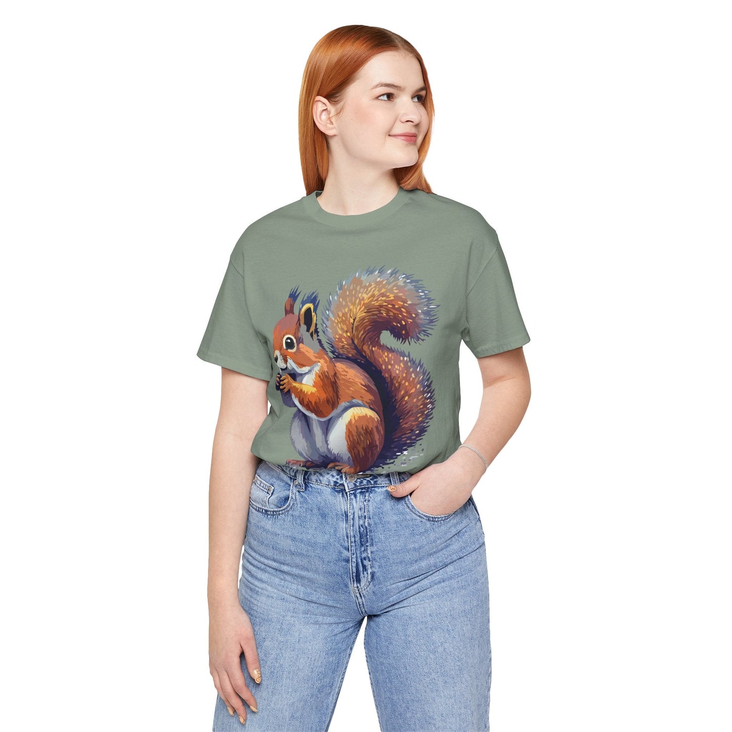 Unisex Animal Print Tee Shirt With Wild Animals Artwork Gildan Softstyle 64000 Cotton