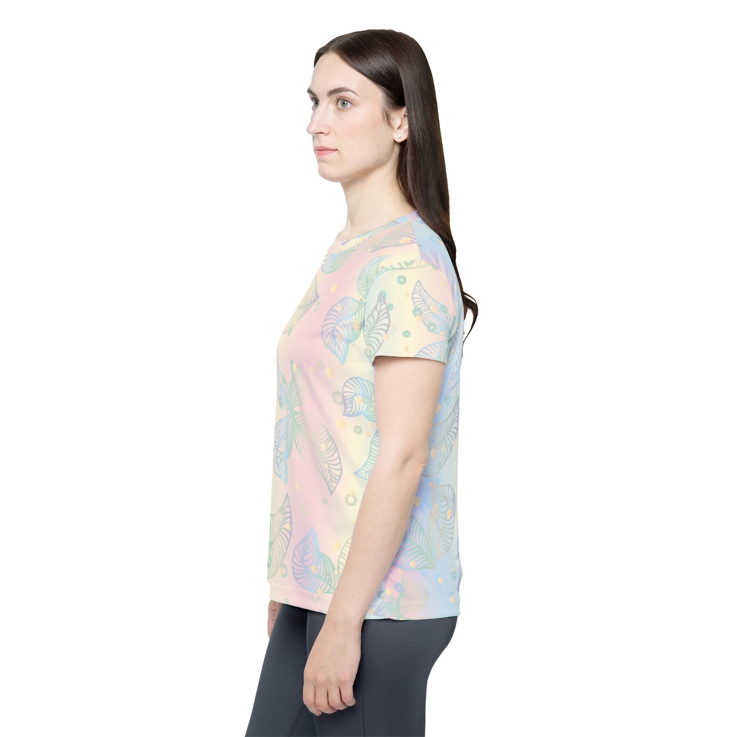 Poly Jersey Tee Shirt with floral prints