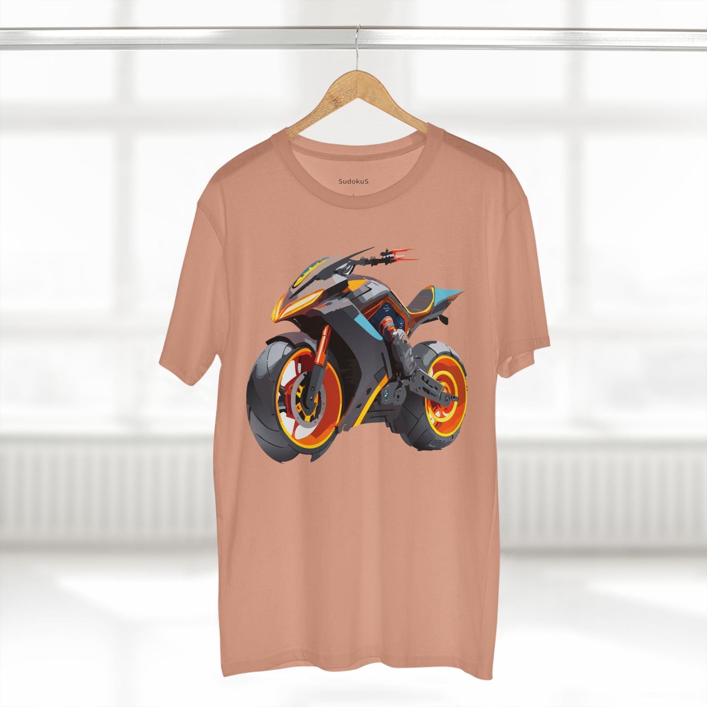Moto Bike Graphic Unisex 100 Cotton Staple Tee 11