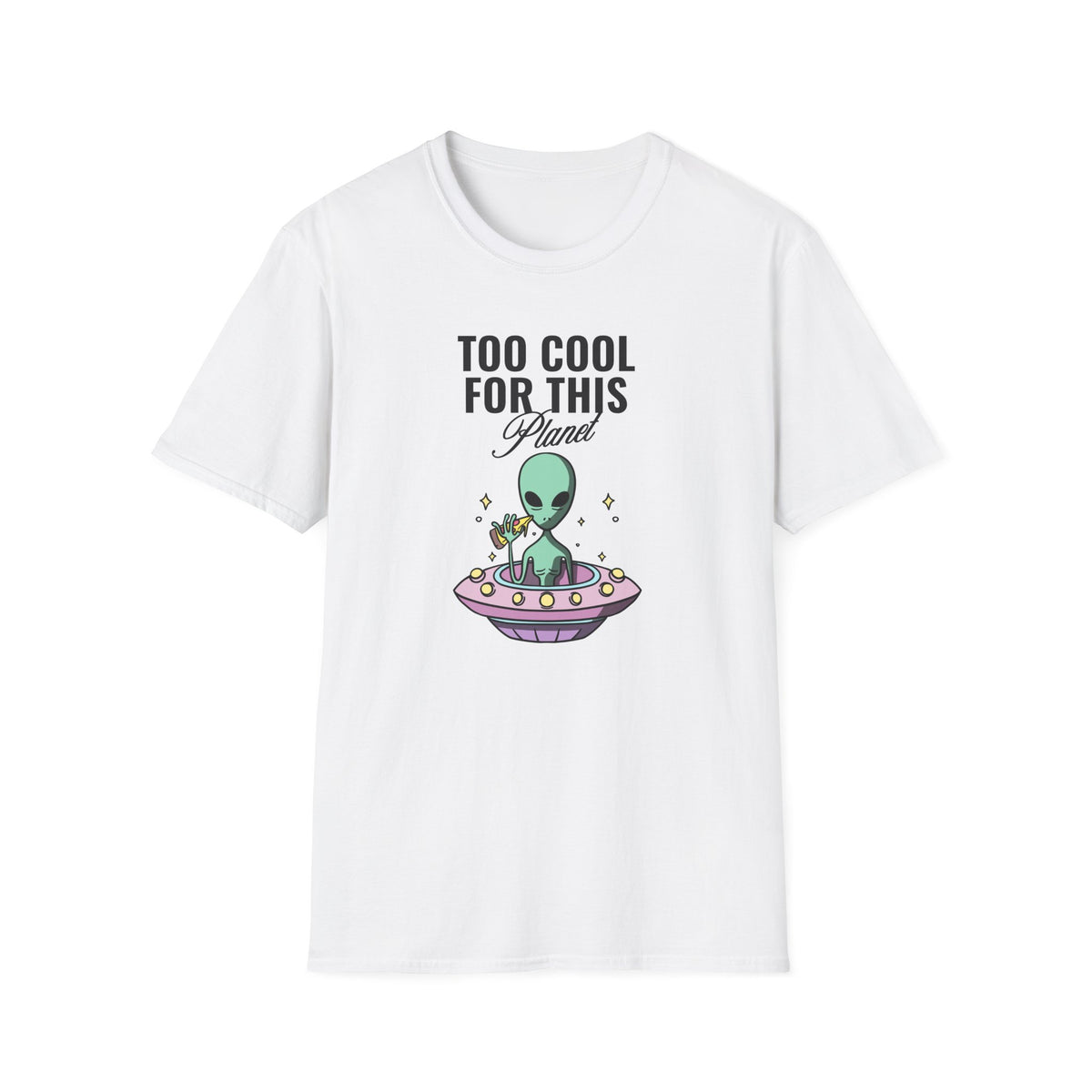 Alien Graphic Funny UFO Graphic Tee Gildan Unisex 100 Cotton Tee Shirt r109