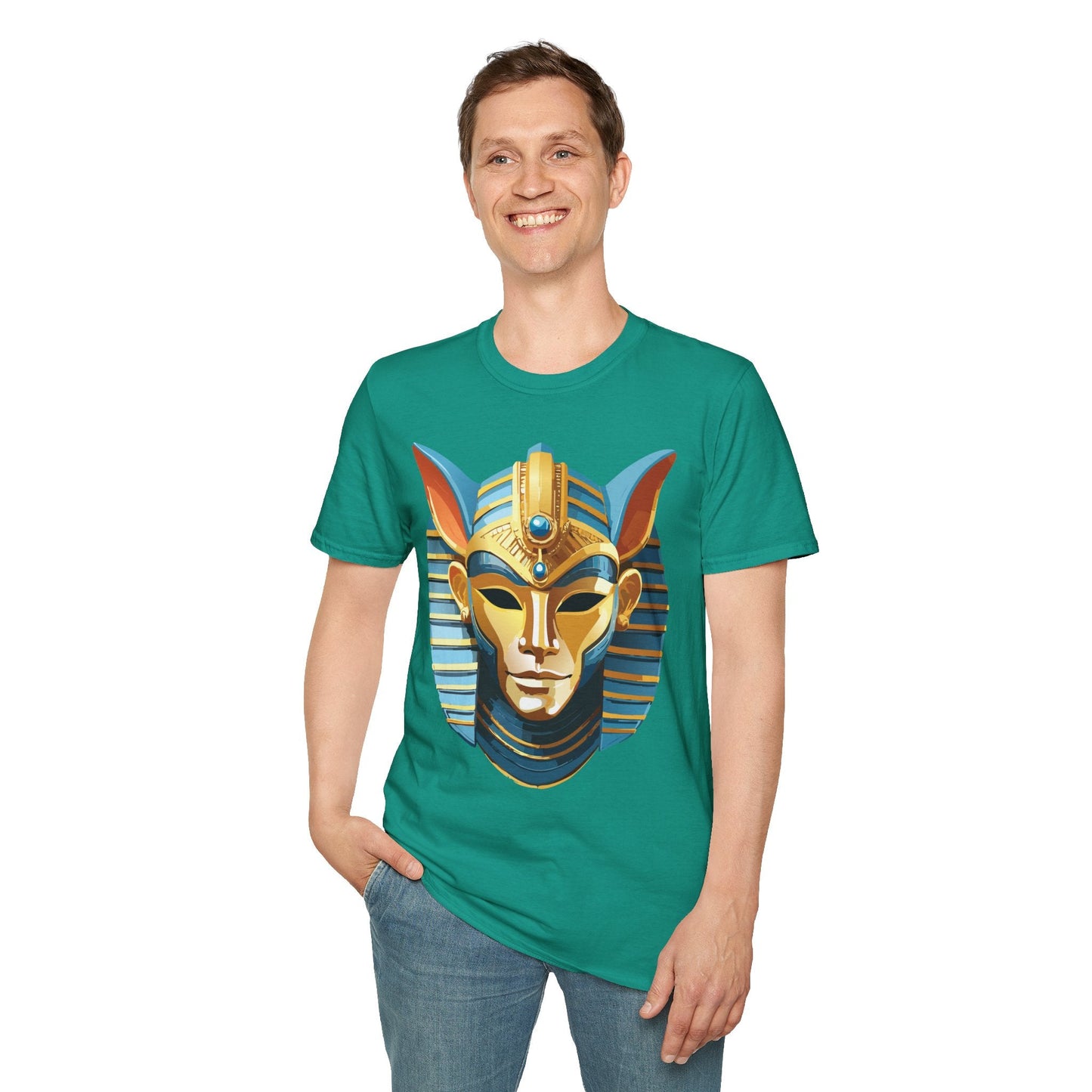 Mask Tee Shirt Unisex Softstyle Cotton Tee With Masquerade Art Design Gildan Softstyle