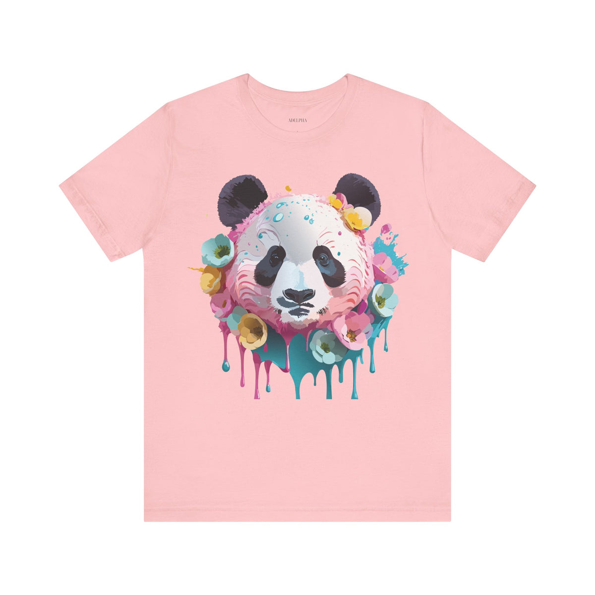 Panda Graphic Unisex Cotton Bella+Canvas Tee with Art Animal Design e138