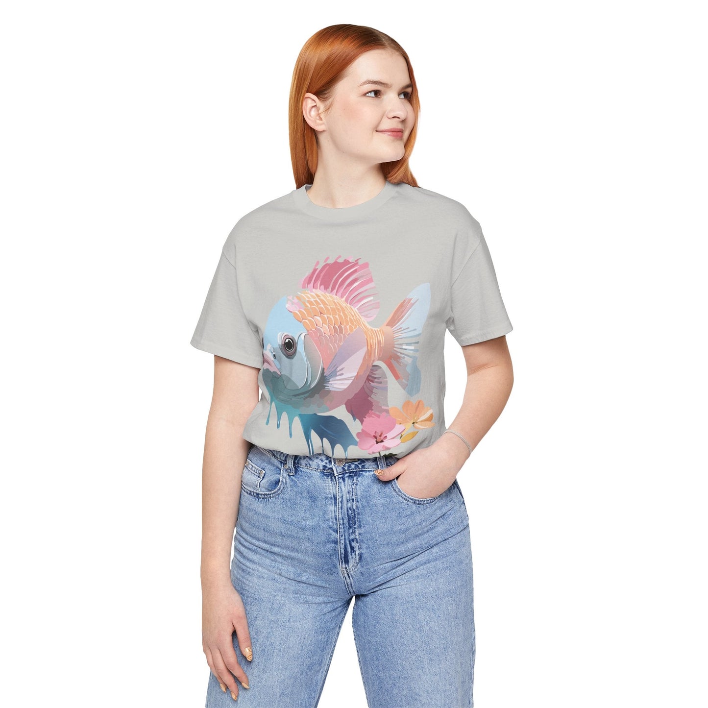 Fish Graphic Unisex 100 Cotton Vintage Artwork Tee 1