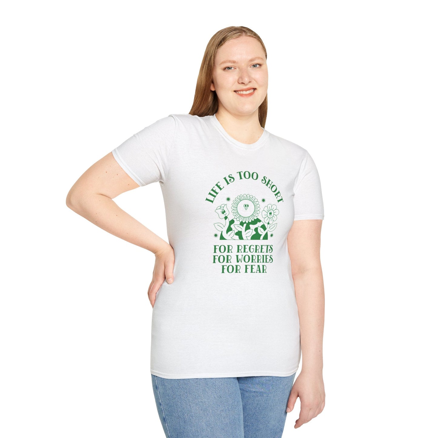 Positive Slogan T Shirts With Positive Words Tee Shirt Good Quotes Unisex Gildan Softstyle 64000 100 Percent Cotton