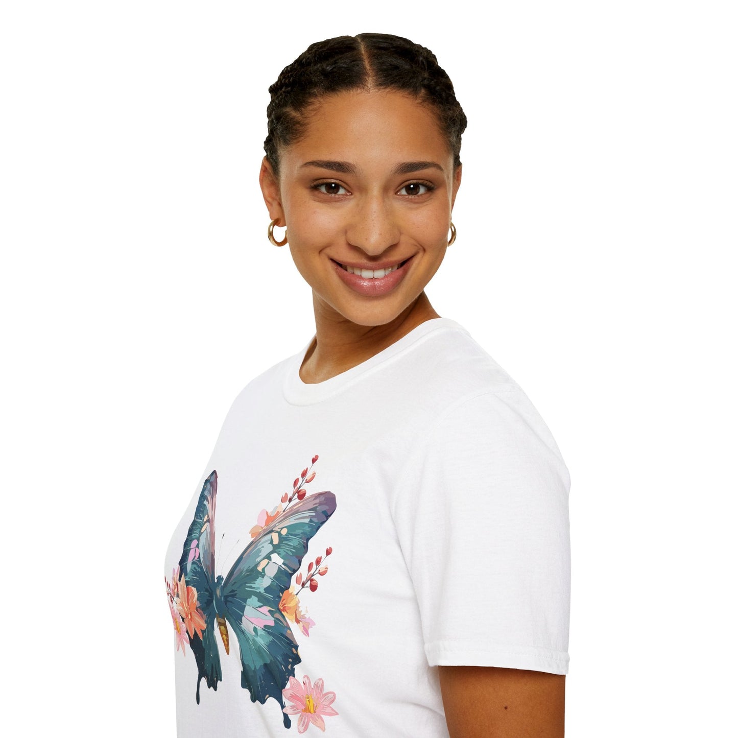 Butterfly T Shirt Unisex Gildan Softstyle 64000 100 Percent Ring Spun Cotton Monarch Tee
