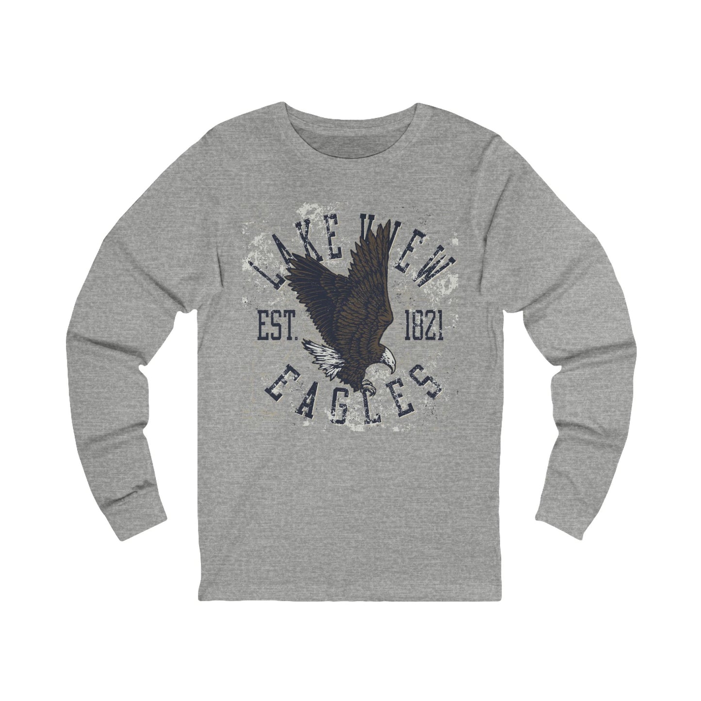 Varan13 Unisex Eagles Long Sleeve Tee, Sports Logo Jersey Shirt, Sports T-Shirts with Long Sleeves, Eagles Logo T-Shirts