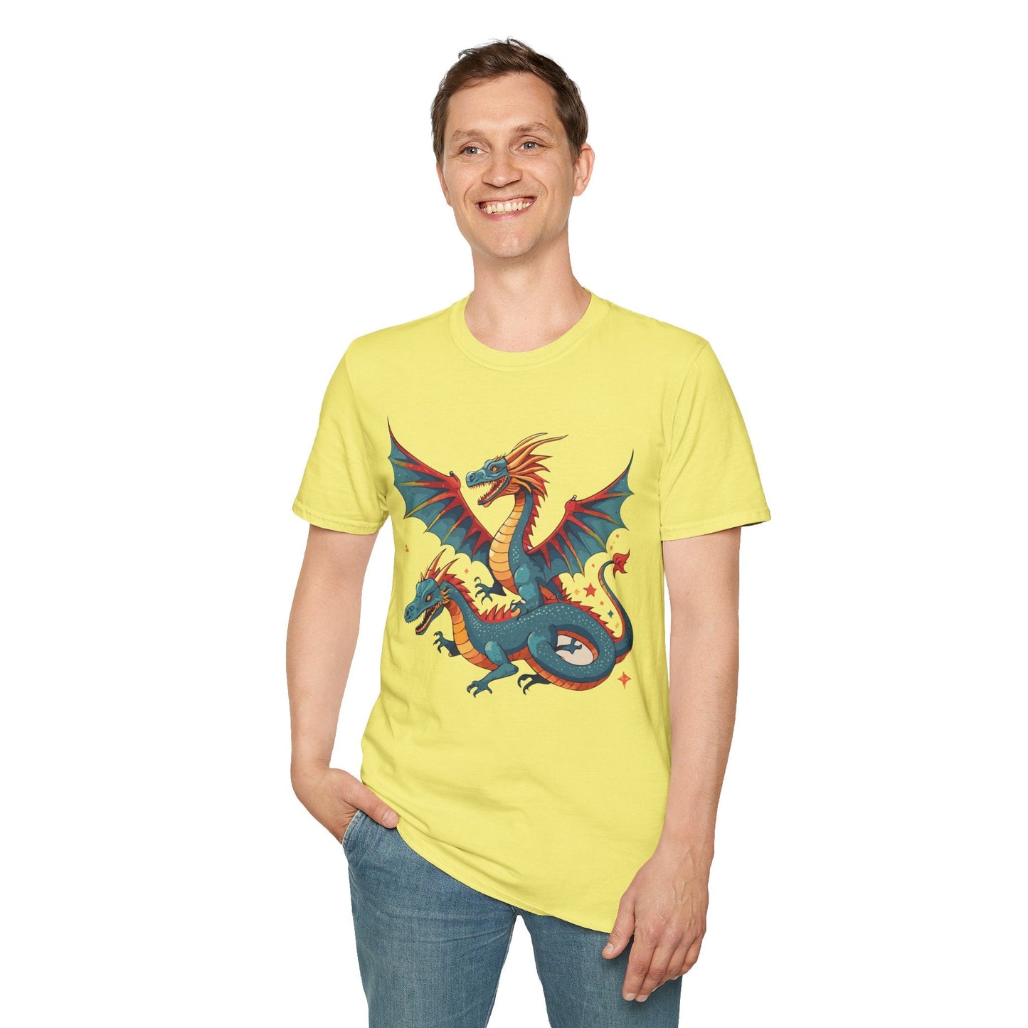 Dragon Graphic Unisex 100 Cotton Tee with Animal Artwork Design 13
