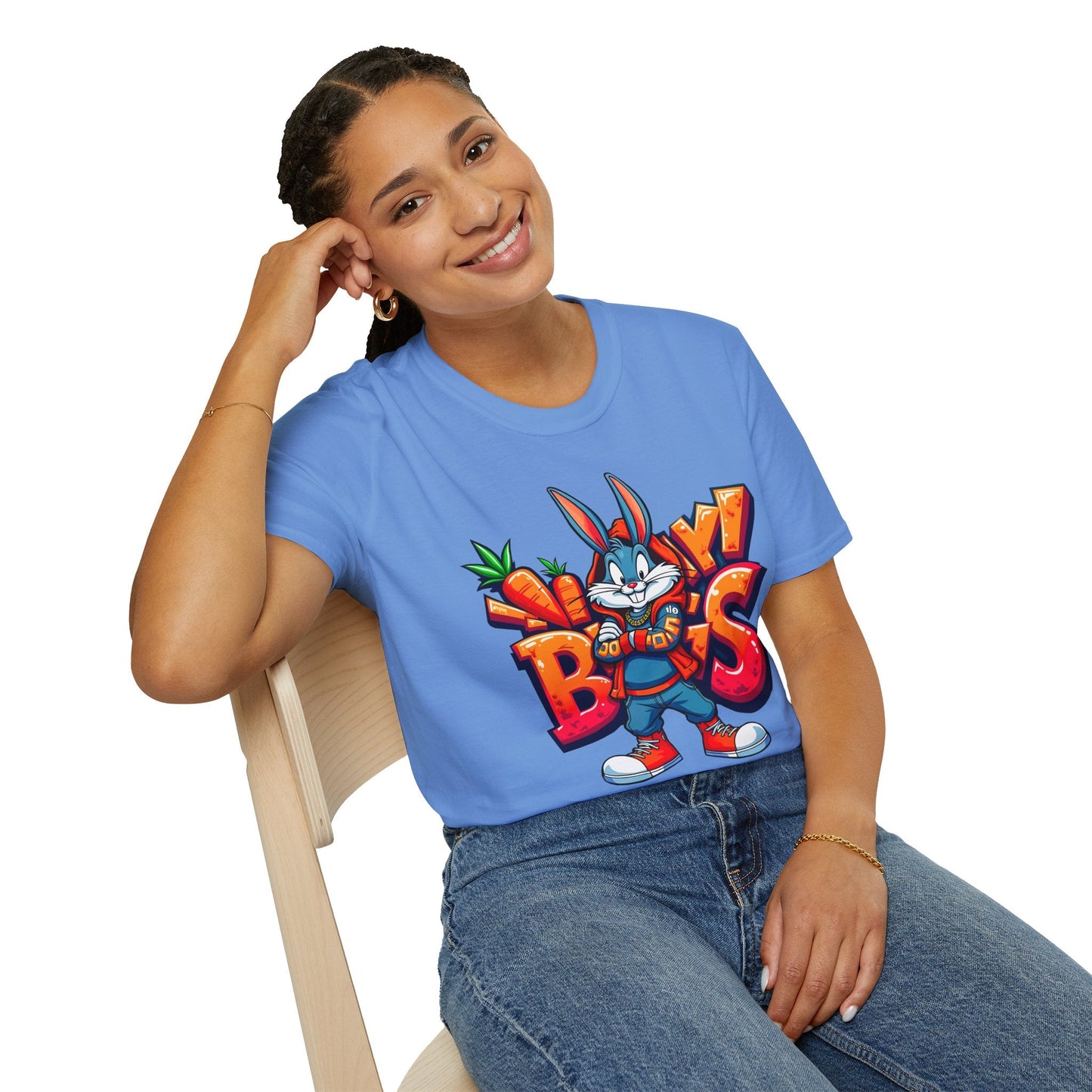 Funny Cartoon Animals T Shirt With Animation Design Unisex Softstyle Graphic Tee Gildan 64000