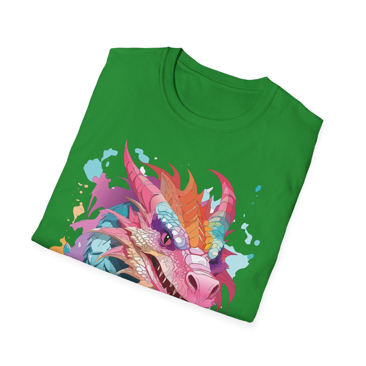 Dragon Graphic Tee Unisex Gildan Softstyle Cotton Shirt With Animal Art Design 64000