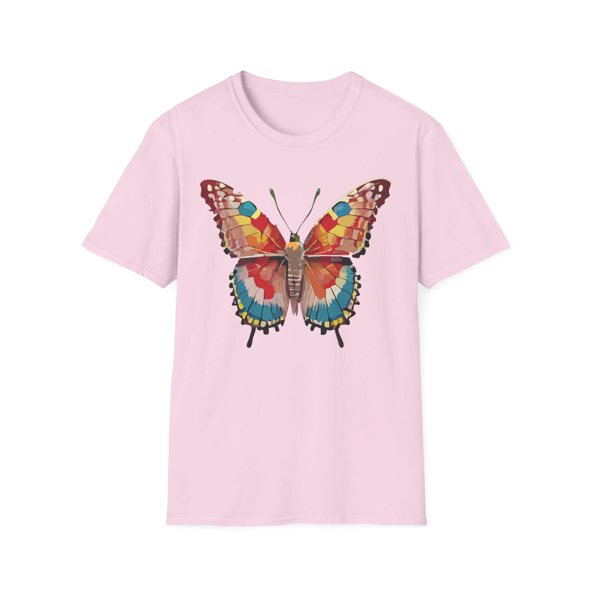 Colorful Butterfly T-Shirt – Nature Lover Gift Graphic Tee Unisex 100 Cotton Gildan T-Shirt