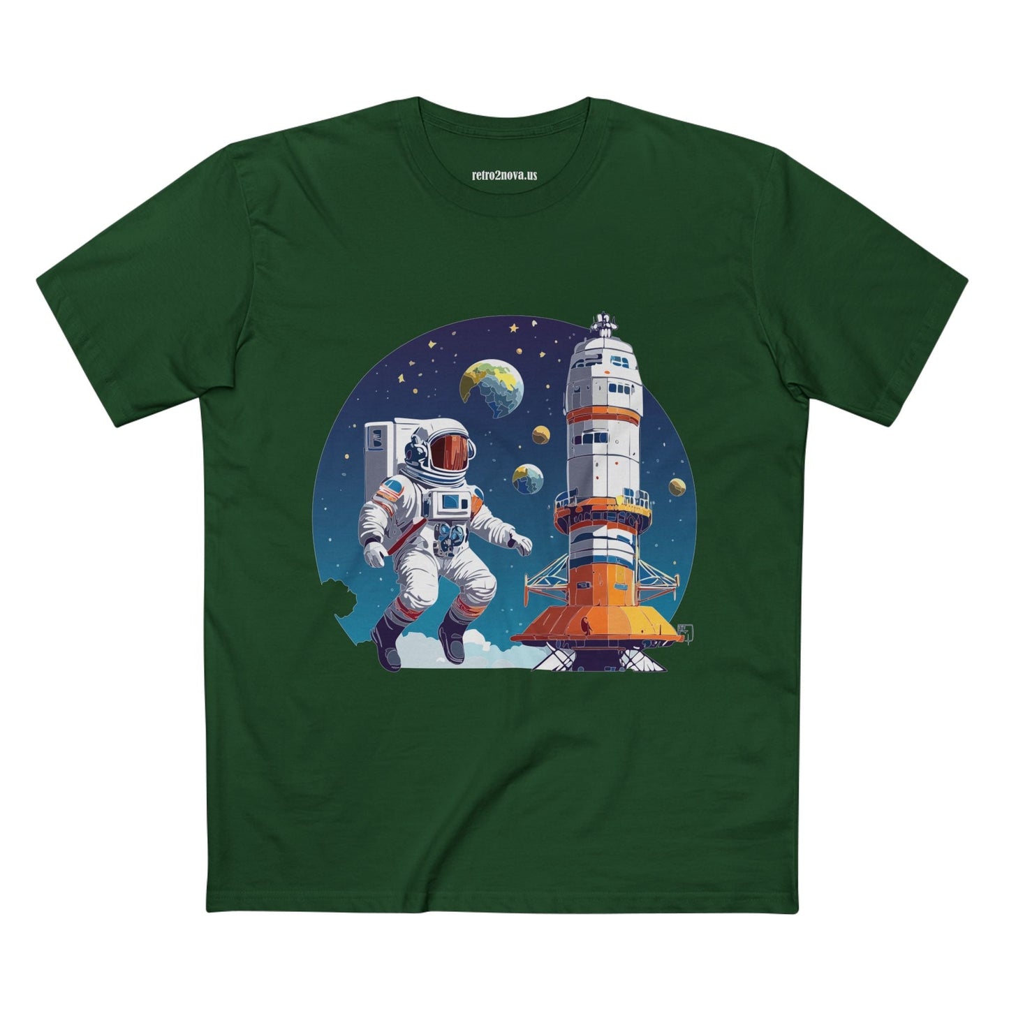 Cosmos Astronaut Shirt Unisex Premium Cotton Tee With Original Space Art Design From Retro2Nova