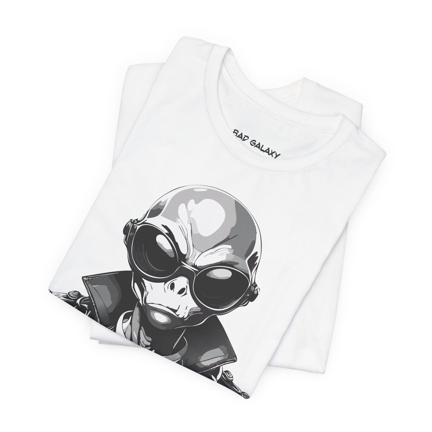 Bad Galaxy Alien Tee Shirt Made To Order 100 Percent Cotton Lightweight Eco Friendly Inks