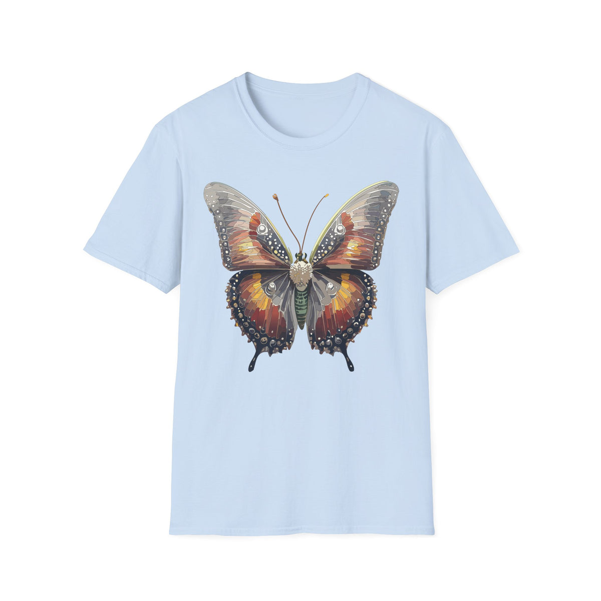 Butterfly Graphic T-Shirt — Vintage Orange Monarch Graphic Tee Unisex 100 Cotton Gildan T-Shirt