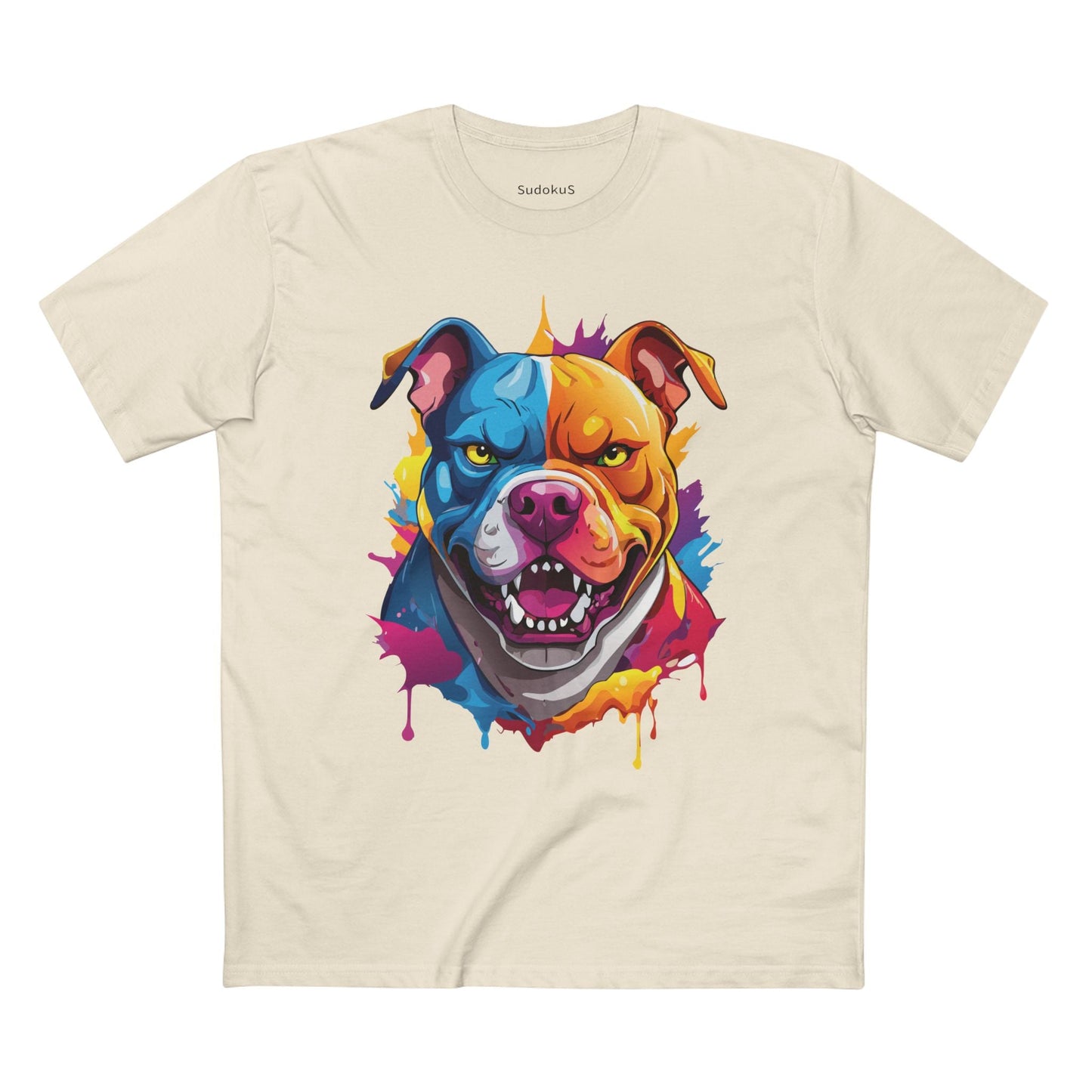 Dog Graphic Unisex 100 Cotton Staple Tee with Animal Design Artwork 37