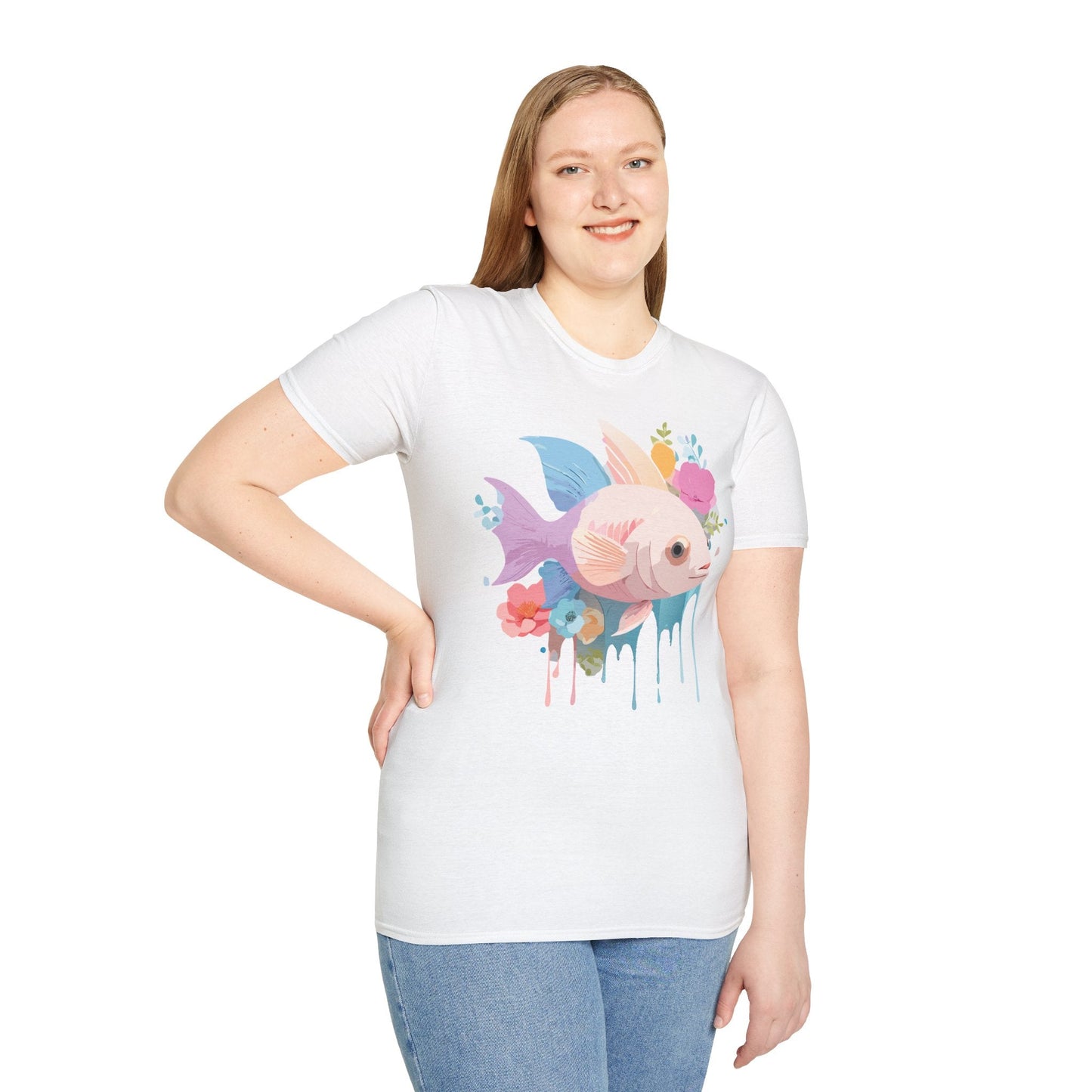 Fish Art Design Shirt, T Shirt with Fish, Graphic Shirt, Tee Shirt with Graphic Design, Shirt with Fish Graphic Art