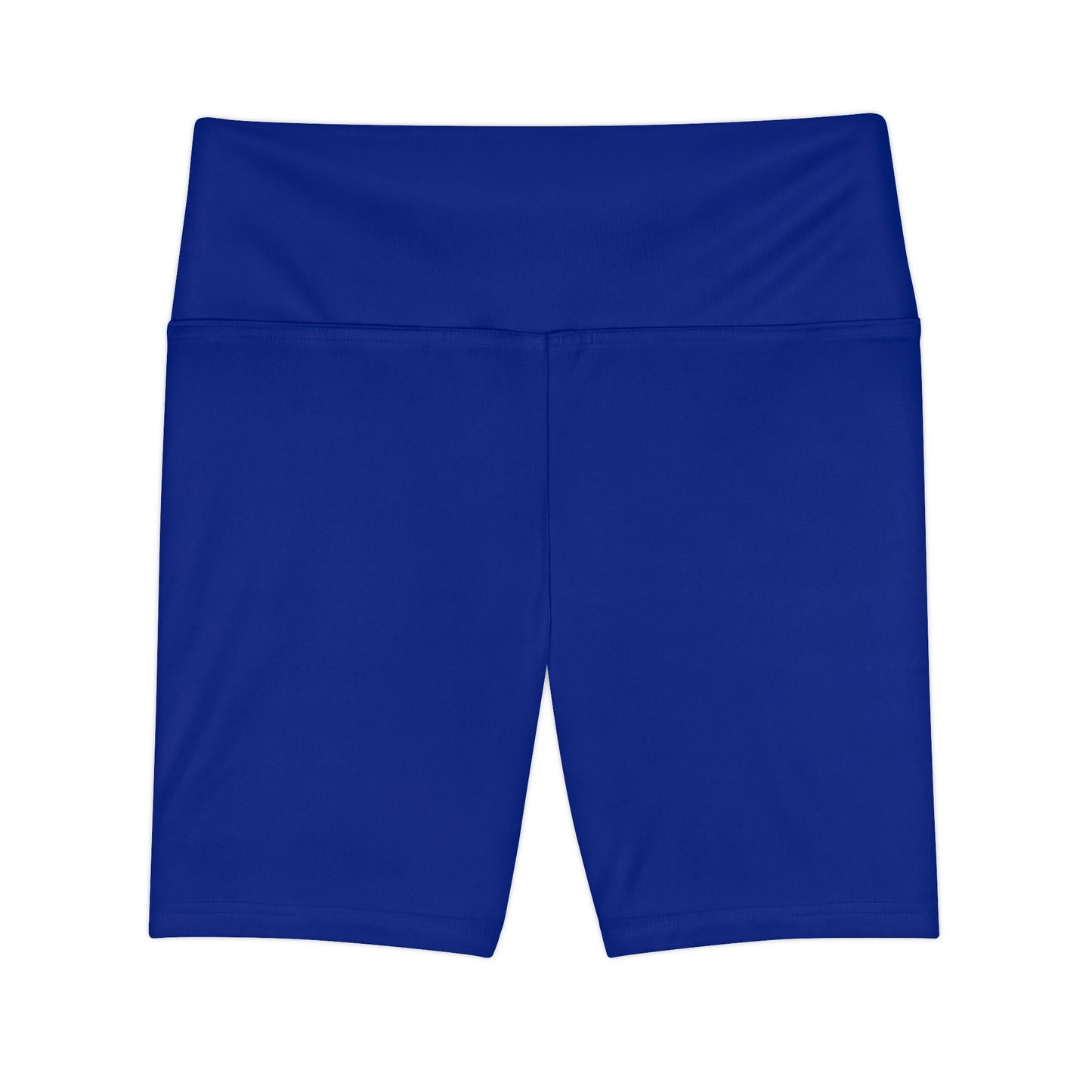 True Cobalt Women's Workout Shorts — Solid High-Waist Biker Shorts for Exercise & Everyday Wear