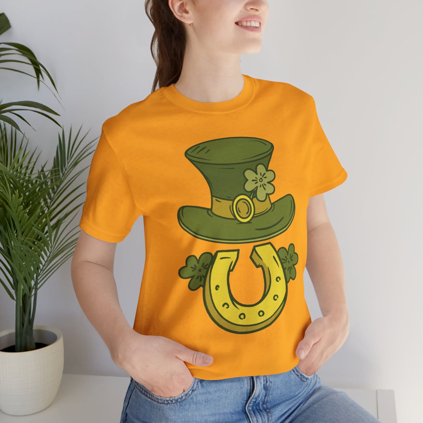 Unisex Cotton Tee Shirt with Lucky Prints