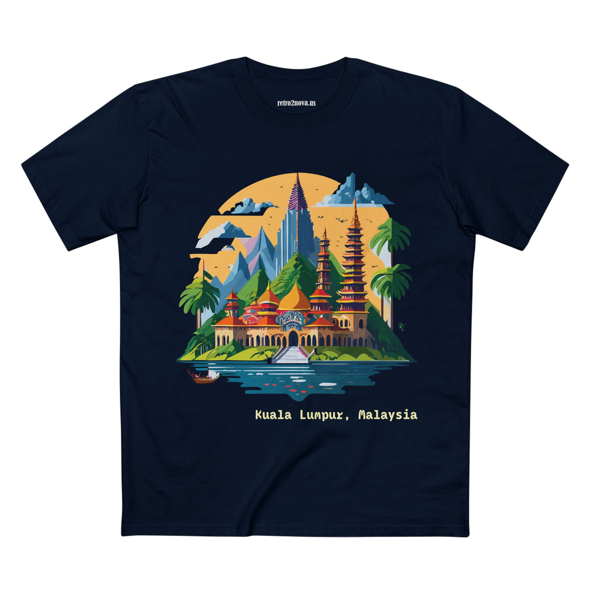 Kuala Lumpur Malaysia skyline illustration T-Shirt | Travel souvenir tee