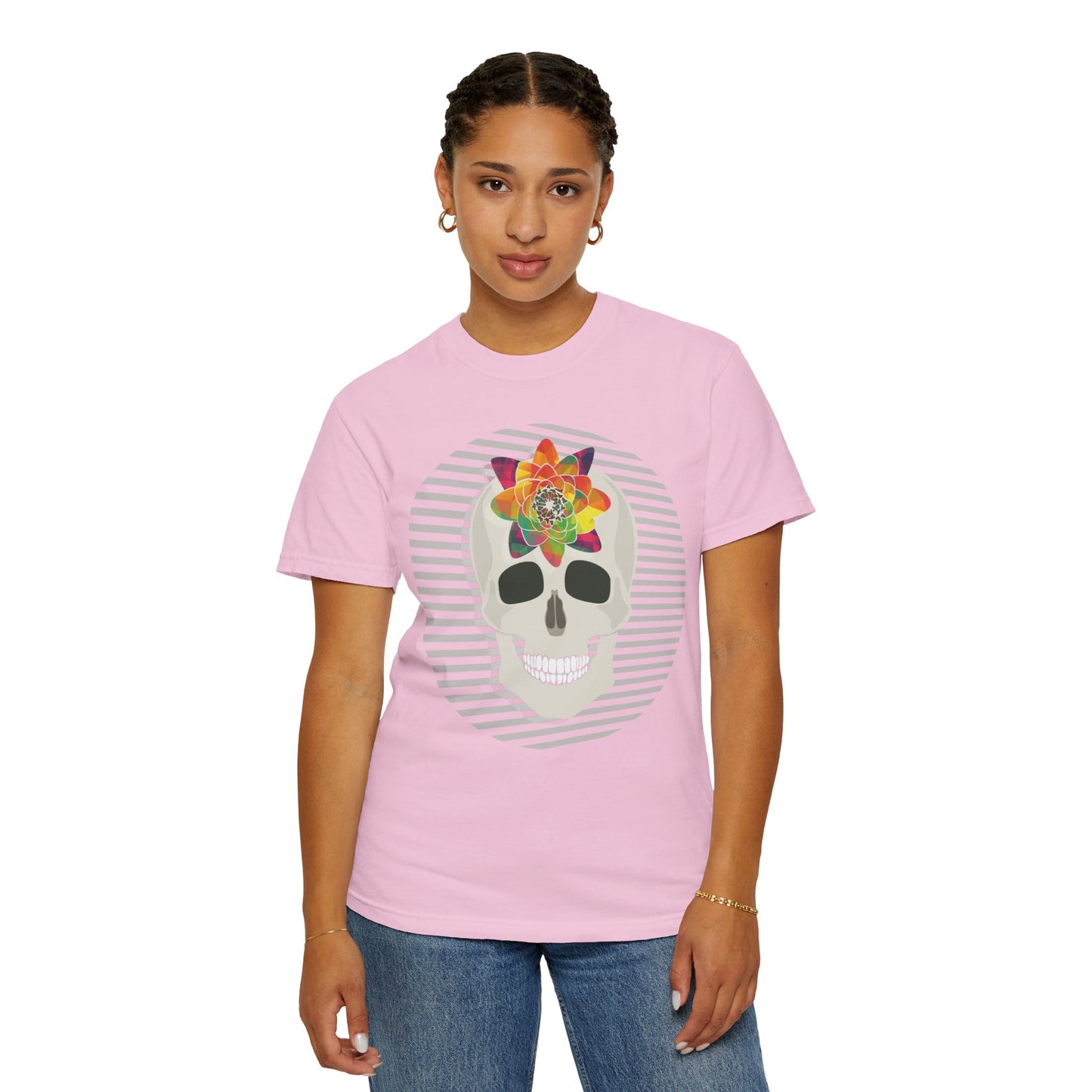 Unisex Cotton Tee Shirt with Skull