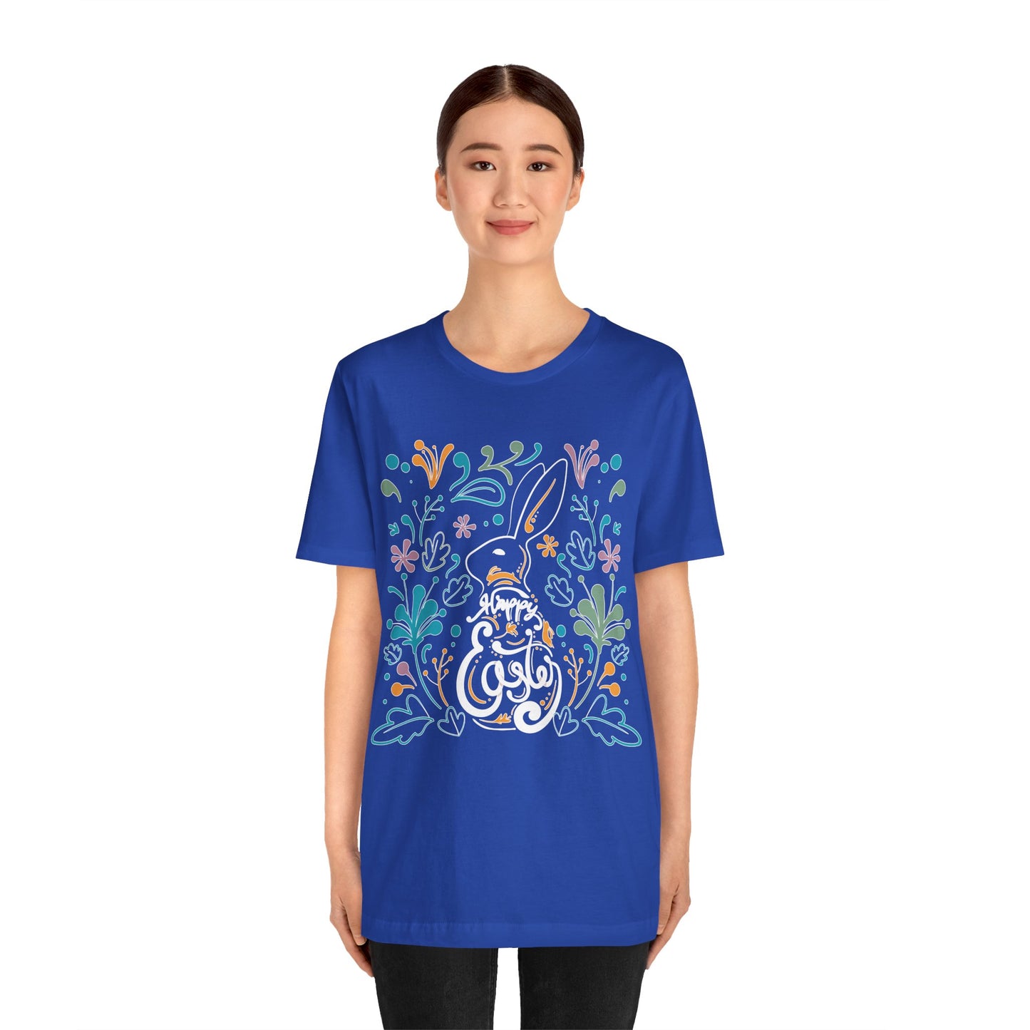 Unisex Cotton Tee Shirt with Easter Prints