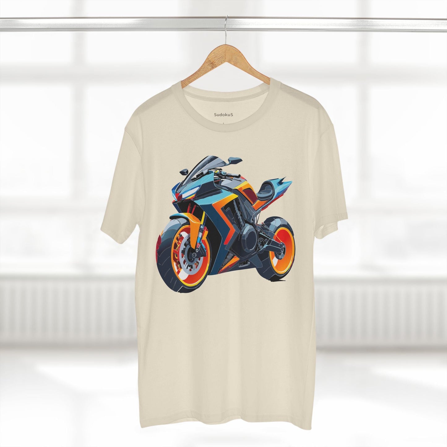 Moto Bike Graphic Unisex 100 Cotton Staple Tee 26