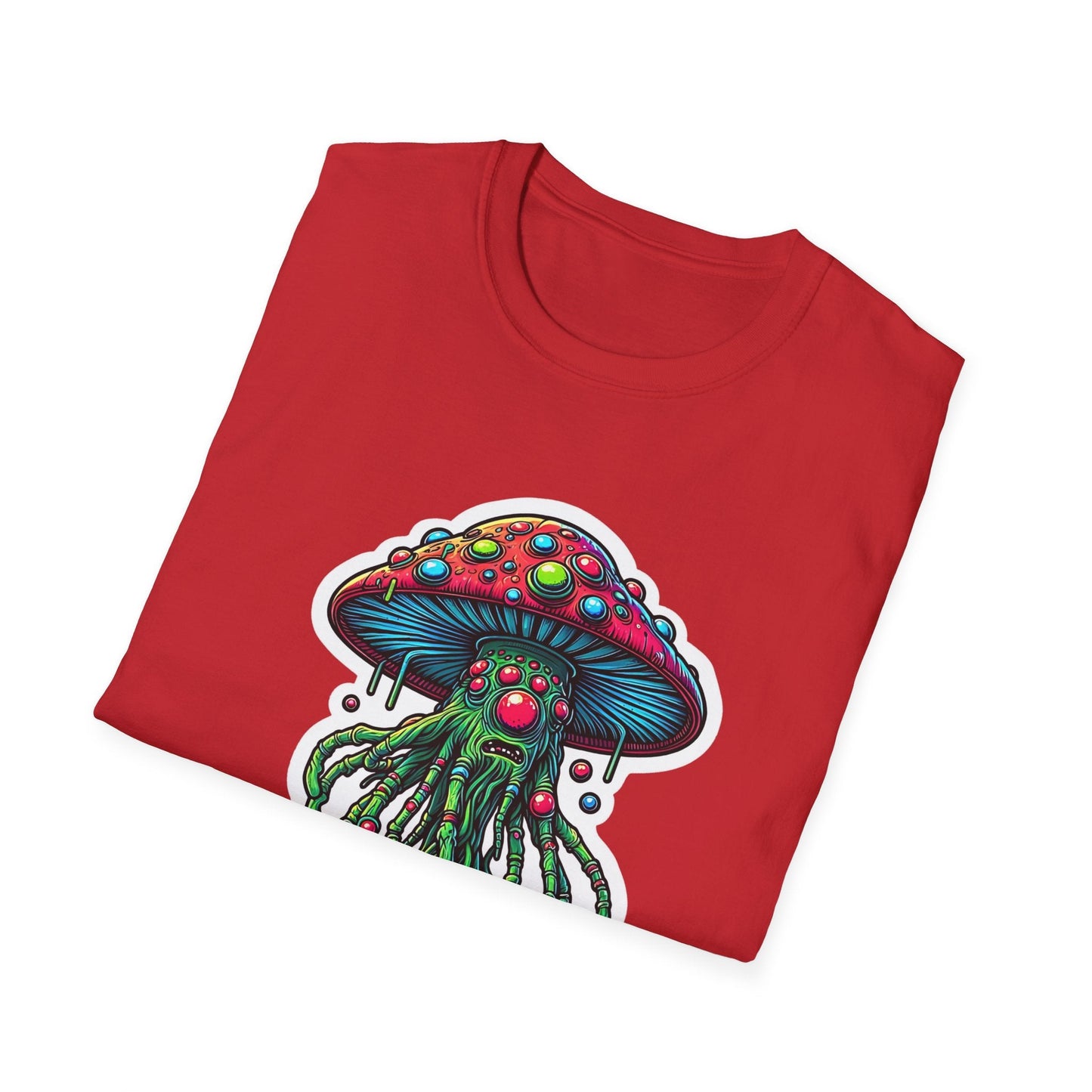 Funny Mashroom Graphic Unisex Softstyle Cotton With Cartoon Illustration Design 28