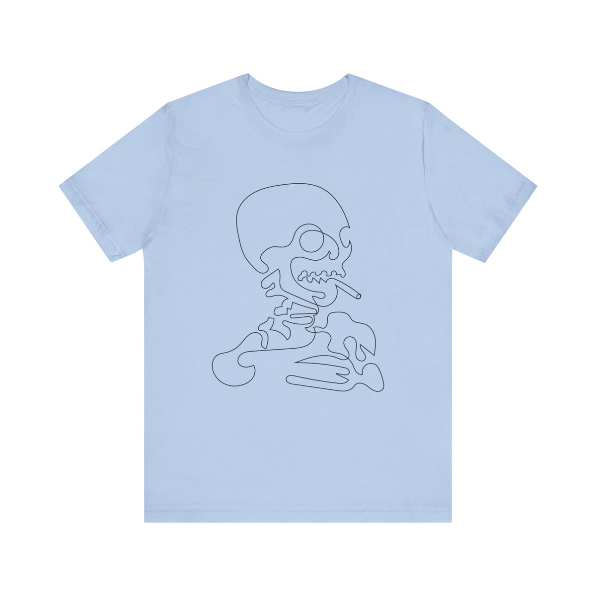 Camiseta unisex de algodón con calavera