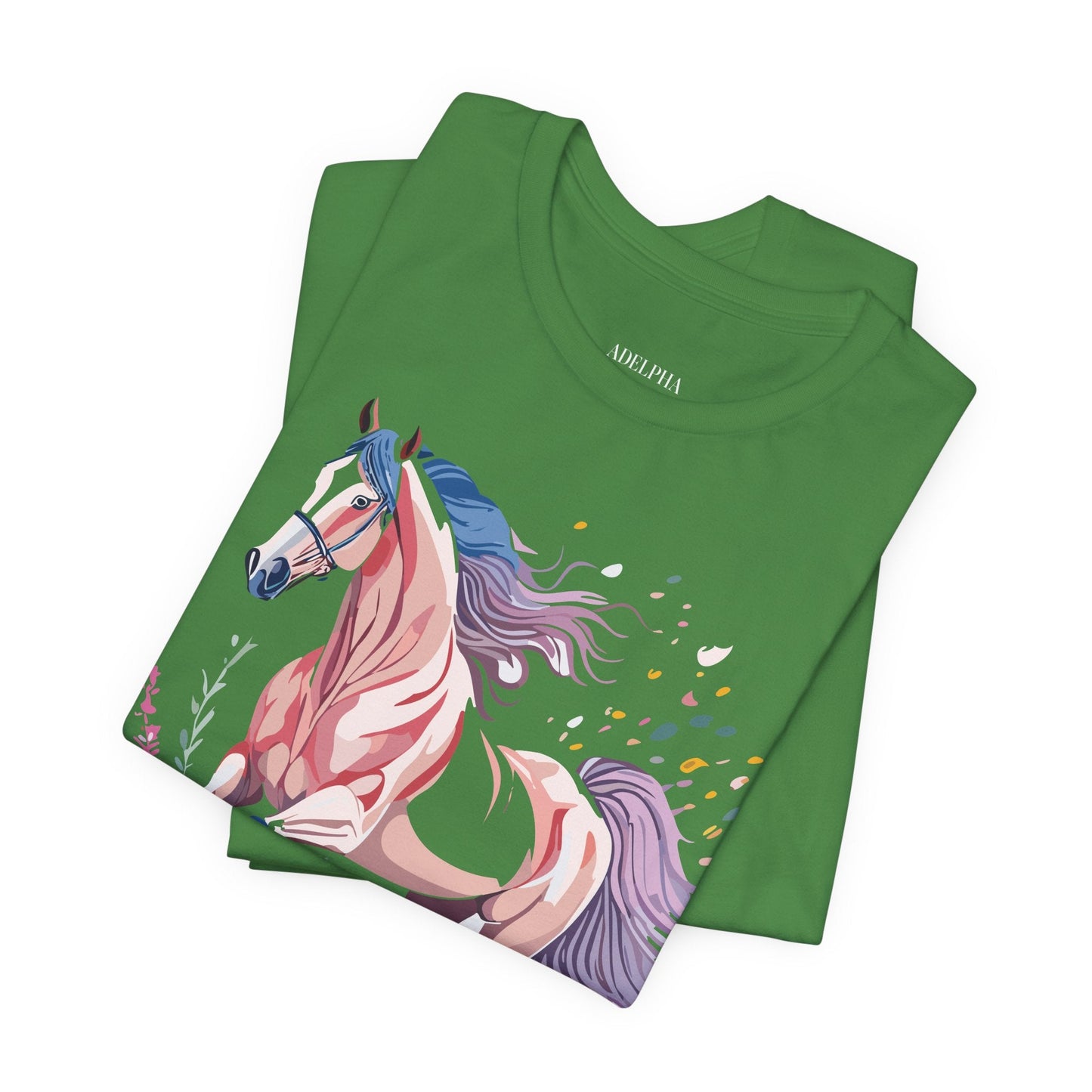 Horse Graphic Tee Unisex Short Sleeve Jersey Shirt Adelpha Vintage Inspired Art Collection