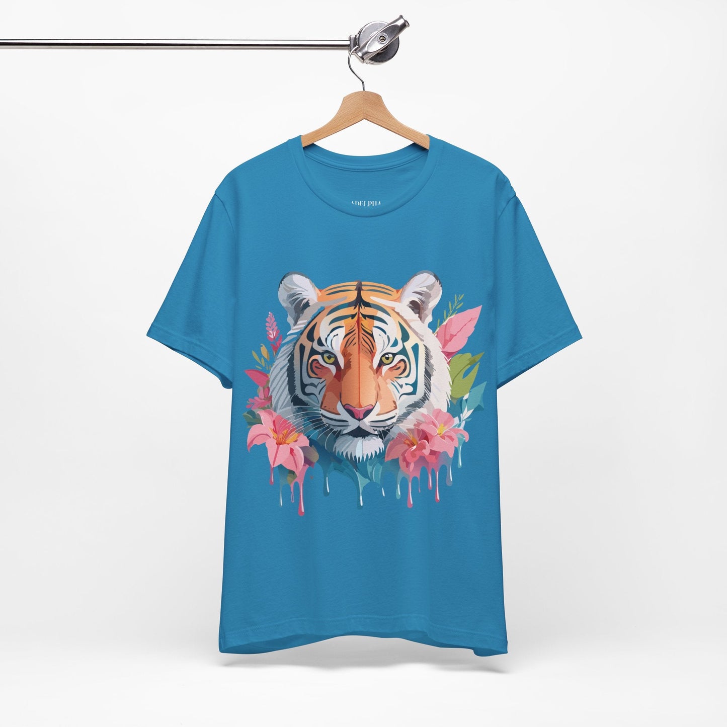Tiger Graphic Unisex 100 Cotton Vintage Art with Animal Tee 13