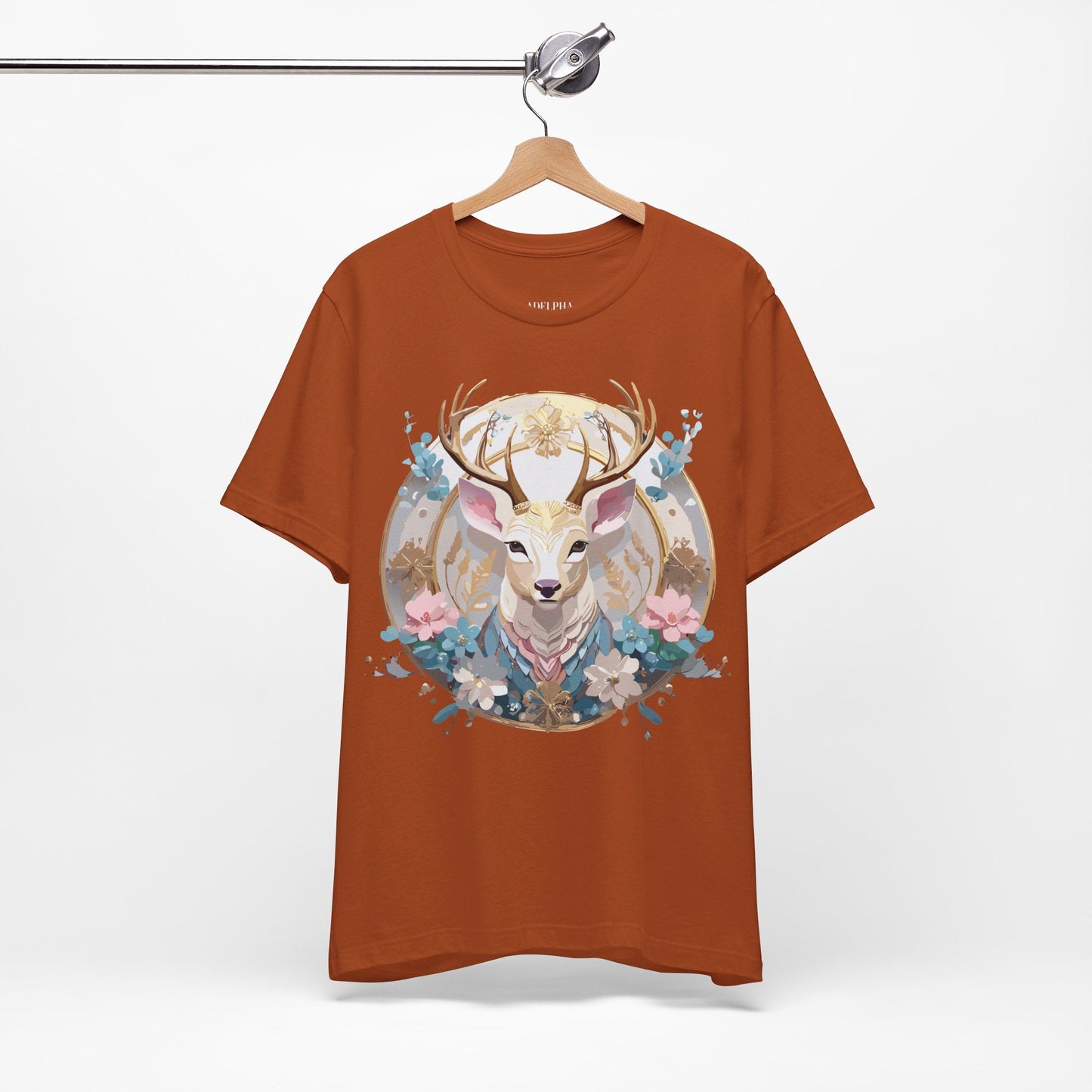 Medallion Graphic Unisex 100 Cotton Vintage Animal Medal Artwork Tee 69