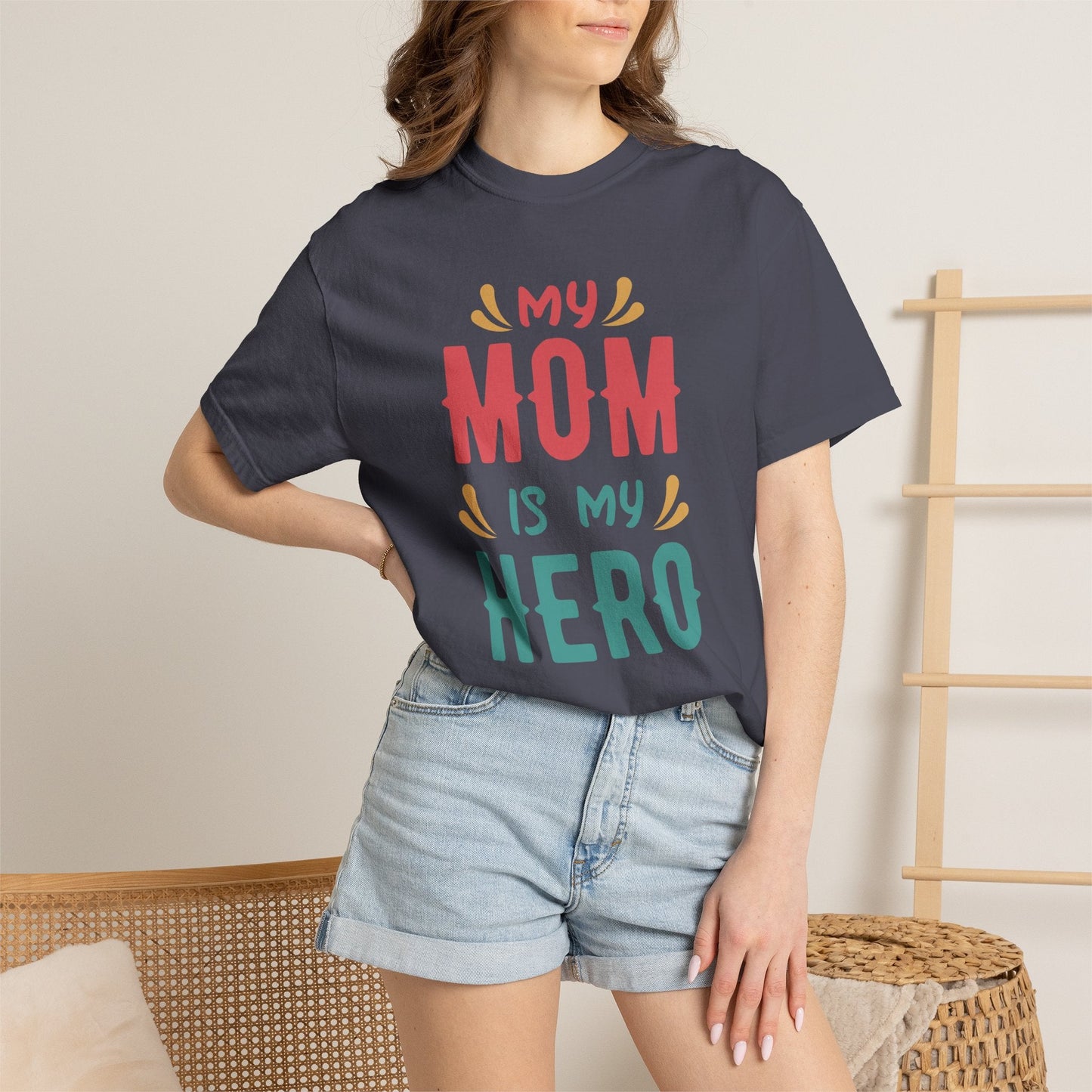 Mom T-shirt Mother's Day Mama Tee Unisex Comfort Colors Garment-Dyed Cotton h11