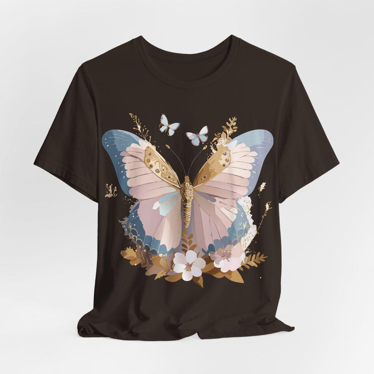 Butterfly Graphic Unisex Cotton Bella+Canvas Tee with Art Design n86