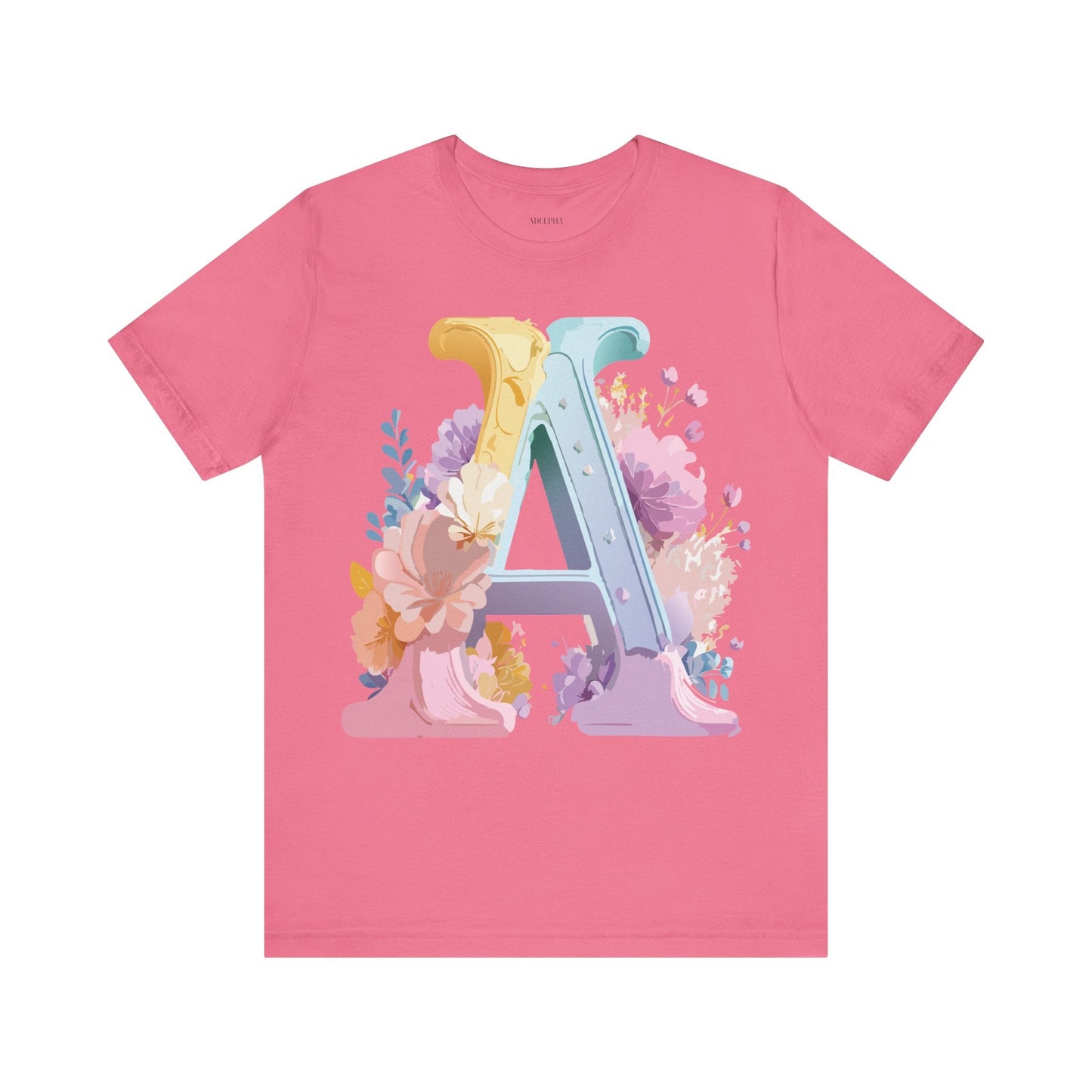 Letter A Graphic Tee Unisex Short Sleeve  Vintage Inspired Artwork