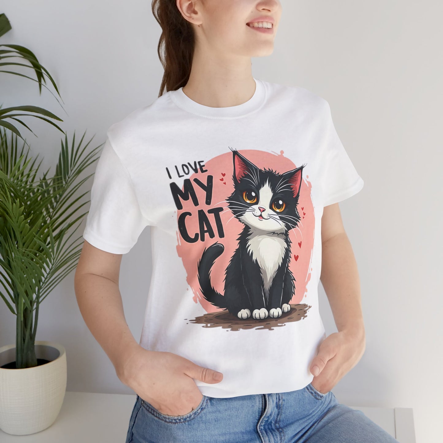 I Love My Cat Shirt, Cat Tee Shirt, Funny Kitty T-Shirt, Kitty Top, Animal Tees, Funny Animal T-Shirt, Graphic Tee