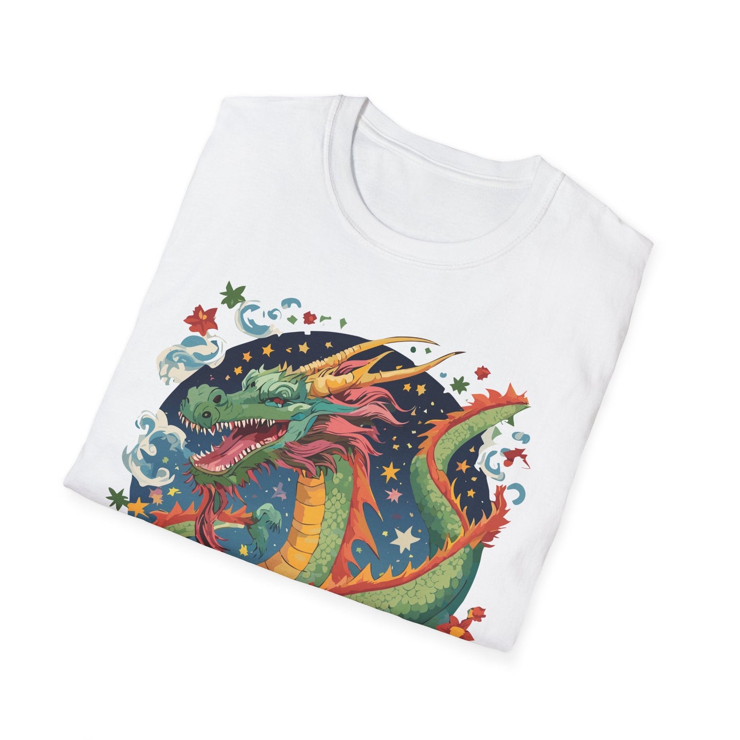 Dragon Graphic Unisex 100 Cotton Tee with Animal Artwork Design 9