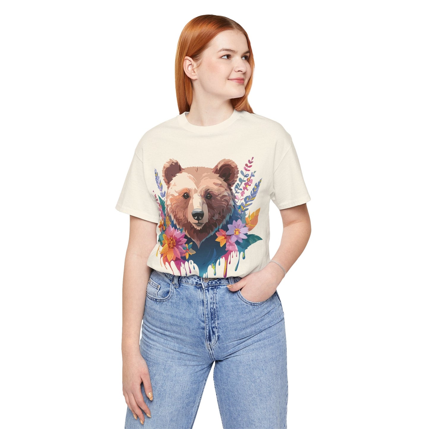Adelpha Bear Graphic Tee Unisex Short Sleeve Vintage Inspired Art Shirt