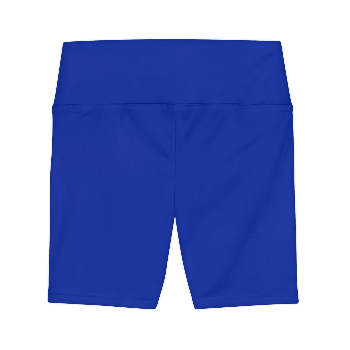 Egyptian Blue Women's Workout Shorts — Solid High-Waist Biker Shorts for Exercise & Everyday Wear