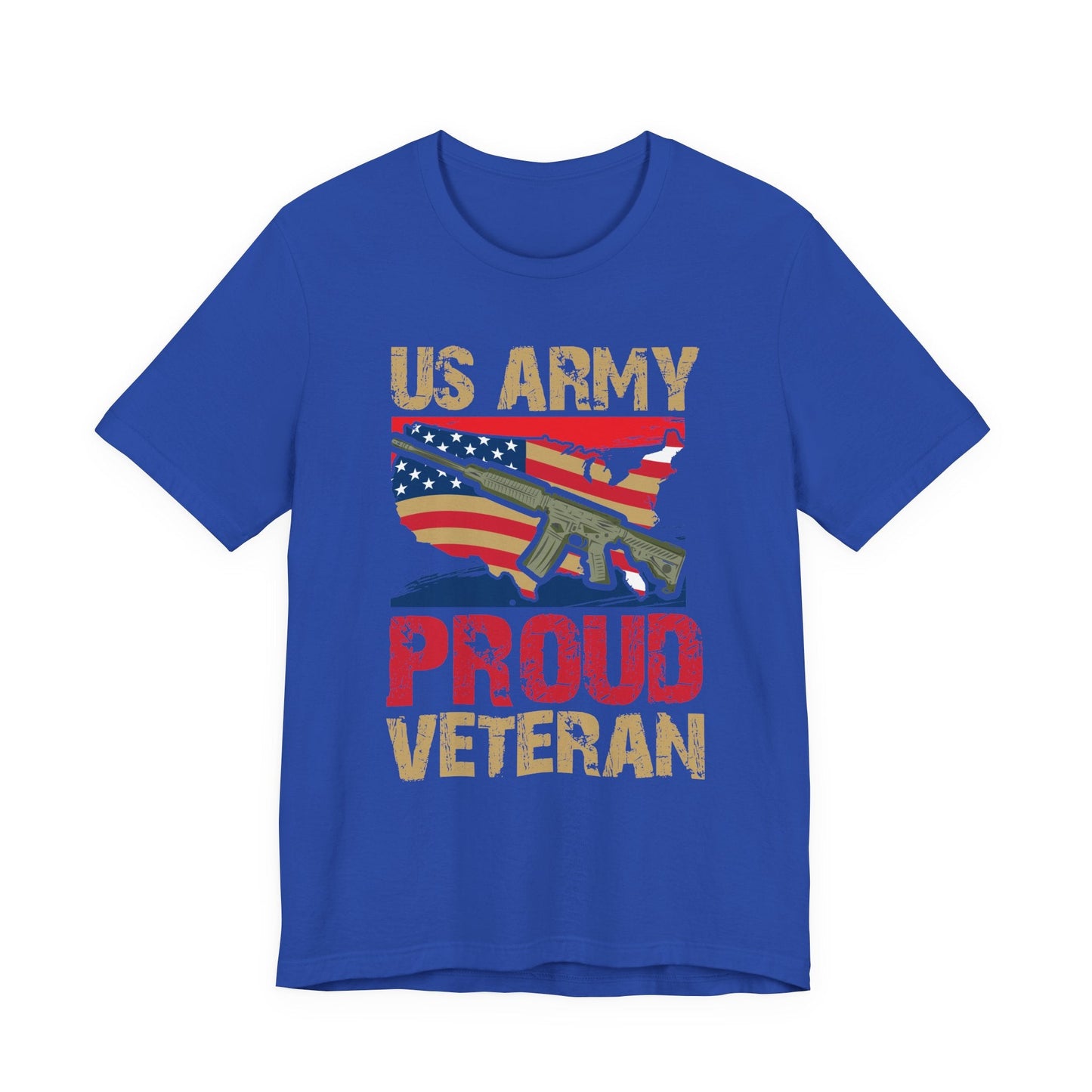 Army Veteran Patriotic Graphic Design Unisex Cotton T-Shirt v17