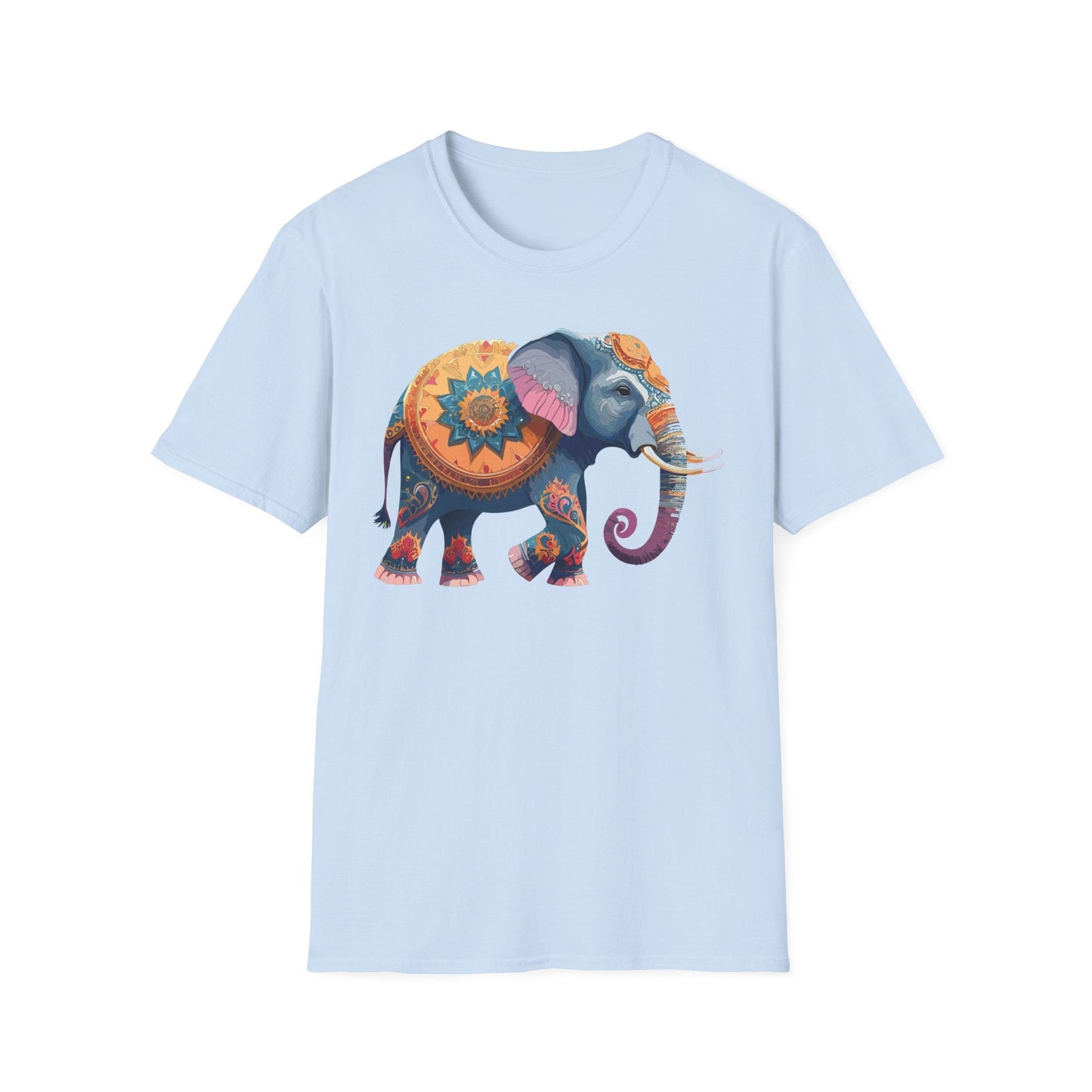 Elephant T Shirt Unisex Gildan Softstyle Tee 100 Percent Ring Spun Cotton Animal Shirt