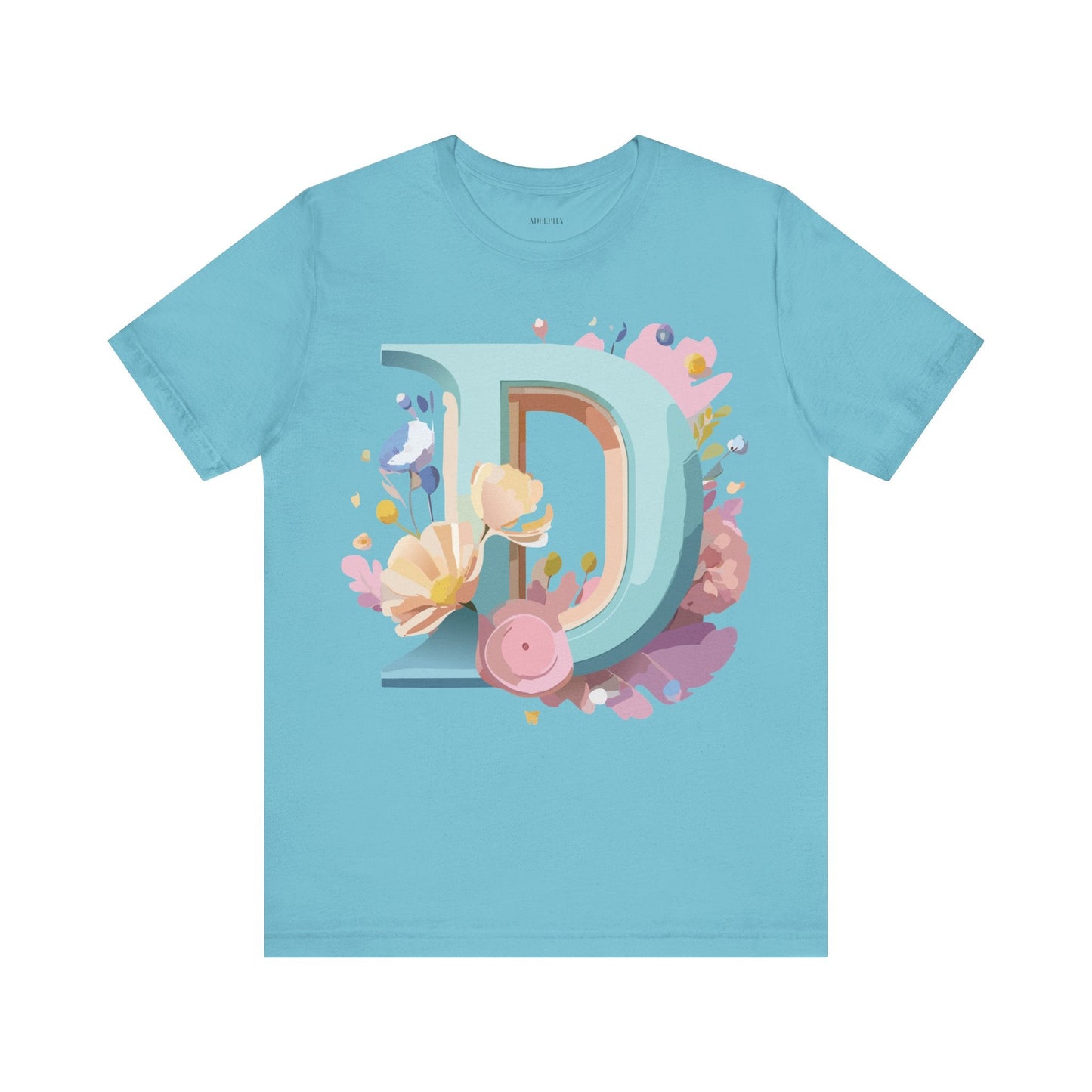 Letter D Shirt Graphic Tee Unisex Vintage Inspired Art Design Adelpha Premium Collection