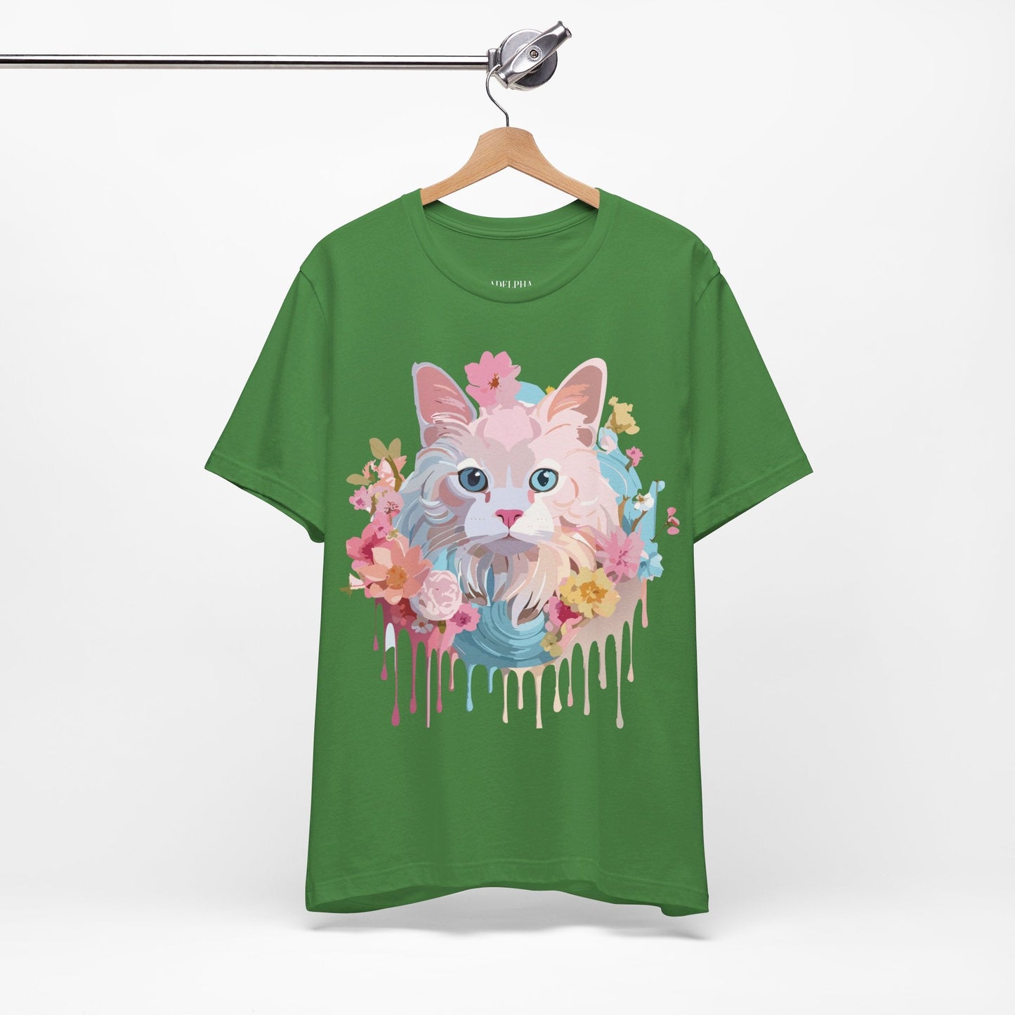 Cat Graphic Tee Unisex Shirt With Cat Art By Adelpha Vintage Inspired