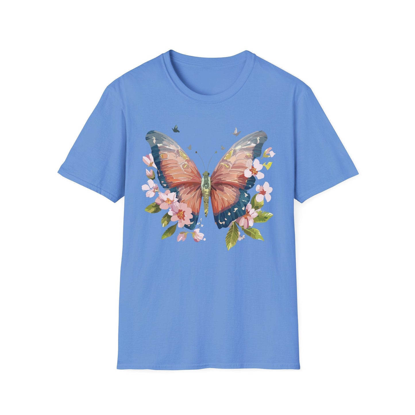 Unisex Monarch Butterfly T Shirt Softstyle 64000 Gildan Ring Spun Cotton Tee Lightweight Comfort