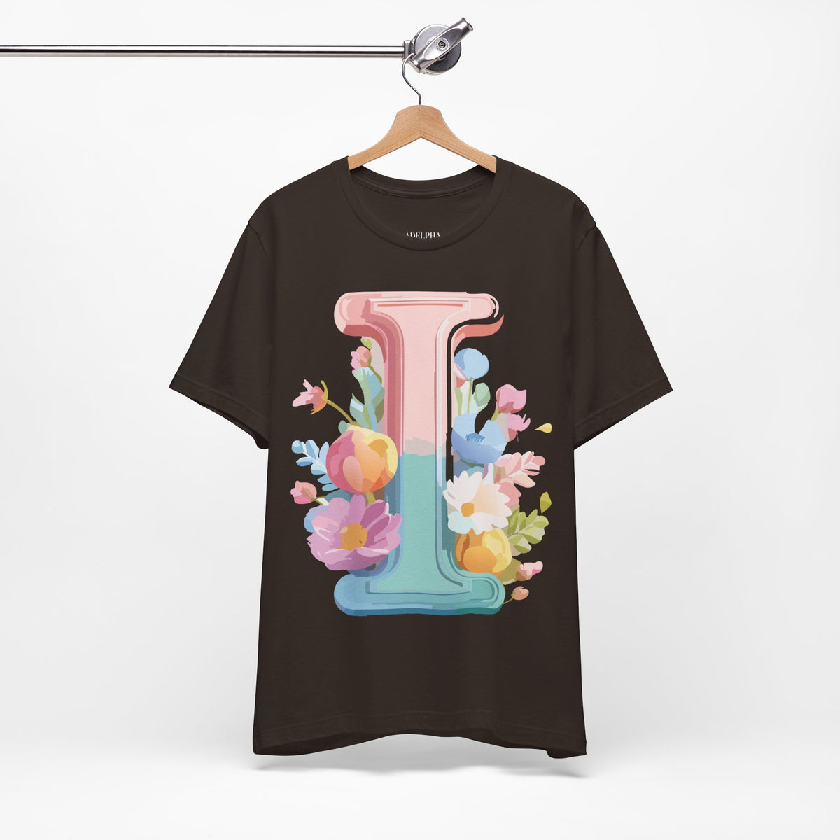 Letter I Graphic Unisex Cotton Bella+Canvas Tee with Art Letter Design