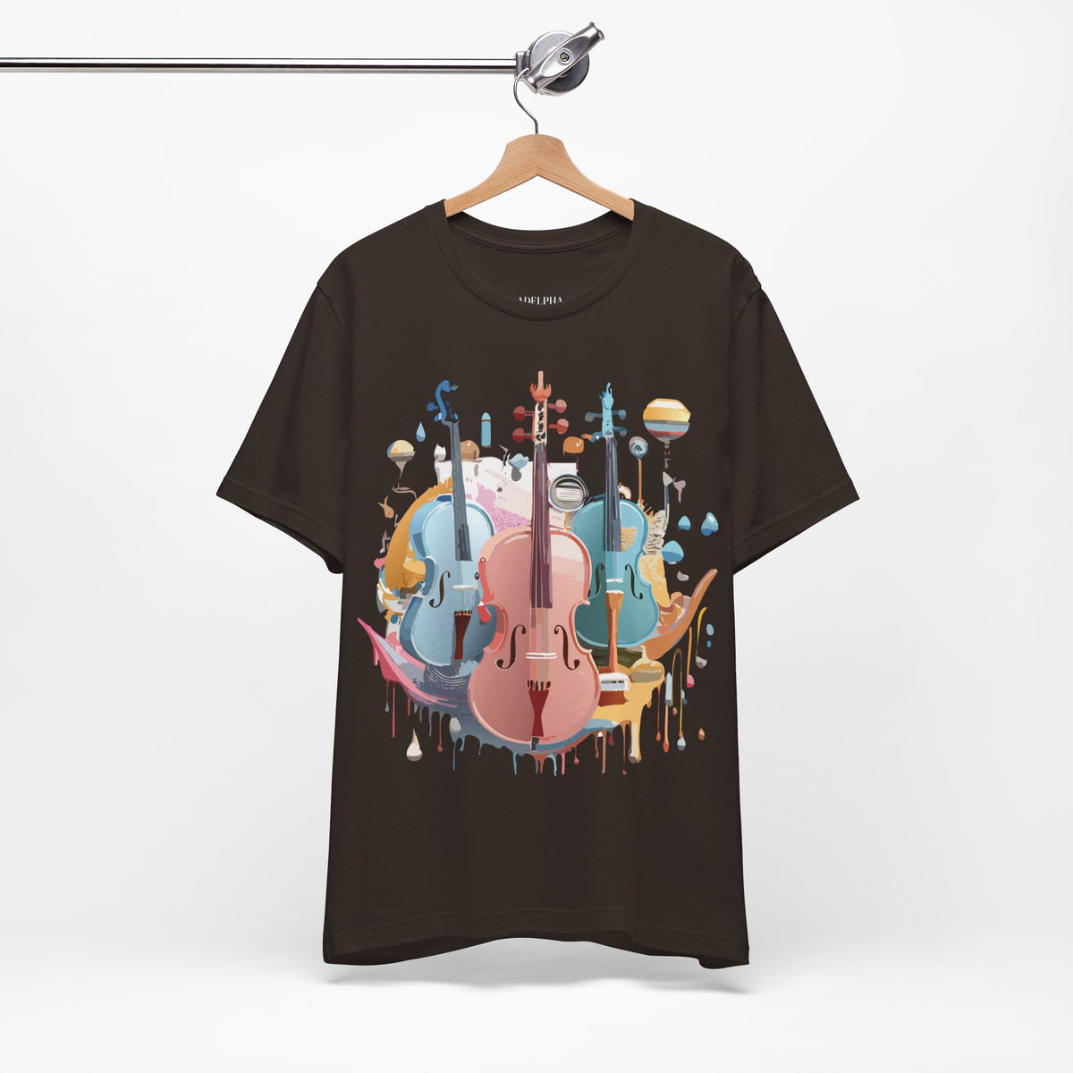Music Graphic Unisex Cotton Bella+Canvas Tee with Art Design m131
