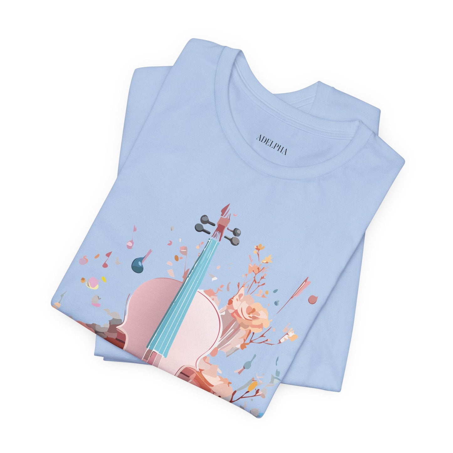 Music Graphic Unisex 100 Cotton Vintage Art with Musical Elements Tee 12