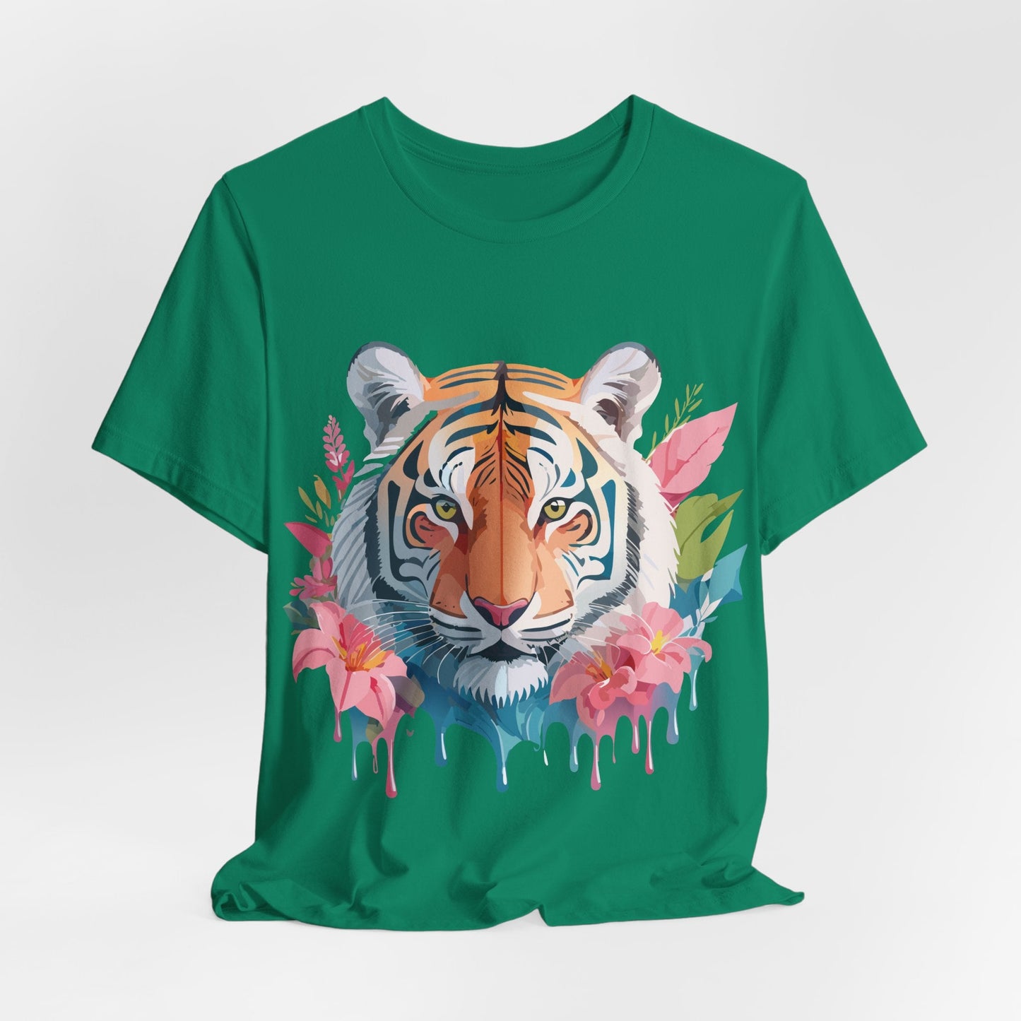 Tiger Graphic Unisex 100 Cotton Vintage Art with Animal Tee 13