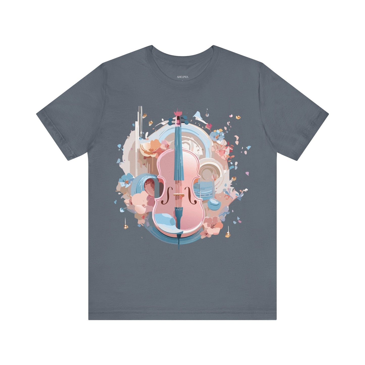 Music Graphic Unisex 100 Cotton Vintage Art with Musical Elements Tee 13